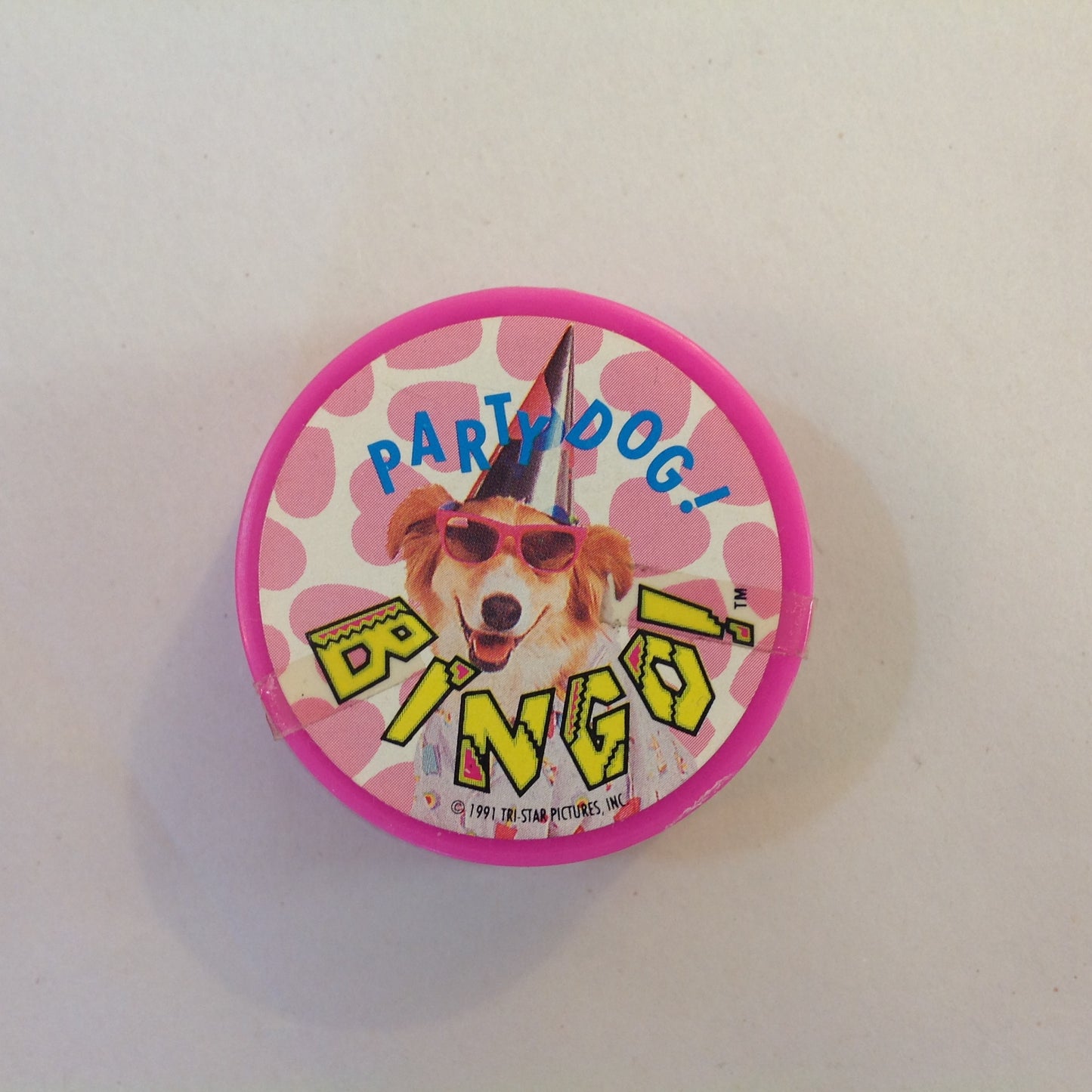 Vintage 1991 NOS Unopened Tri-Star Pictures Bingo! Party Dog! Novelty Dog Bowl Candy for Kids Container
