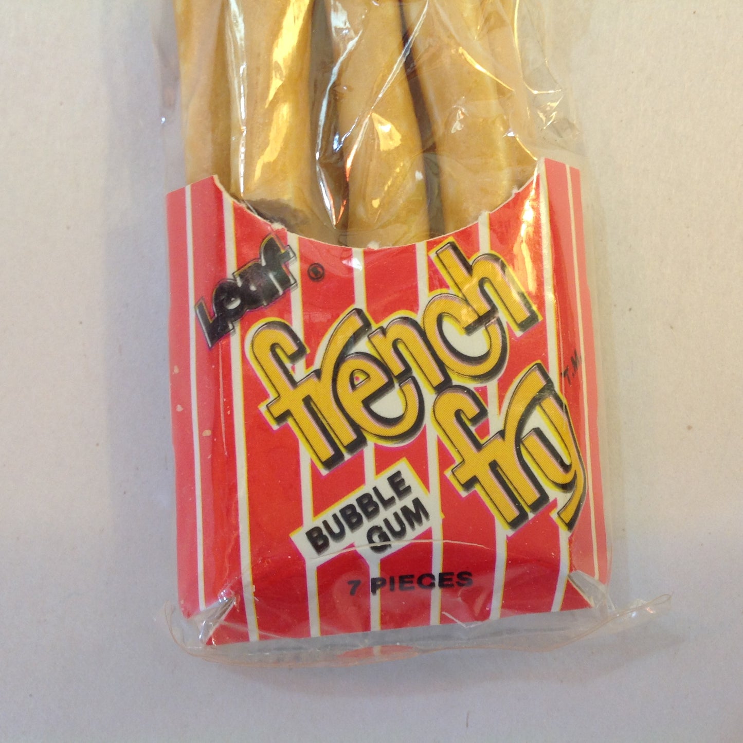 Vintage NOS Unopened LEAF 7-Piece French Fry Bubble Gum Candy Container