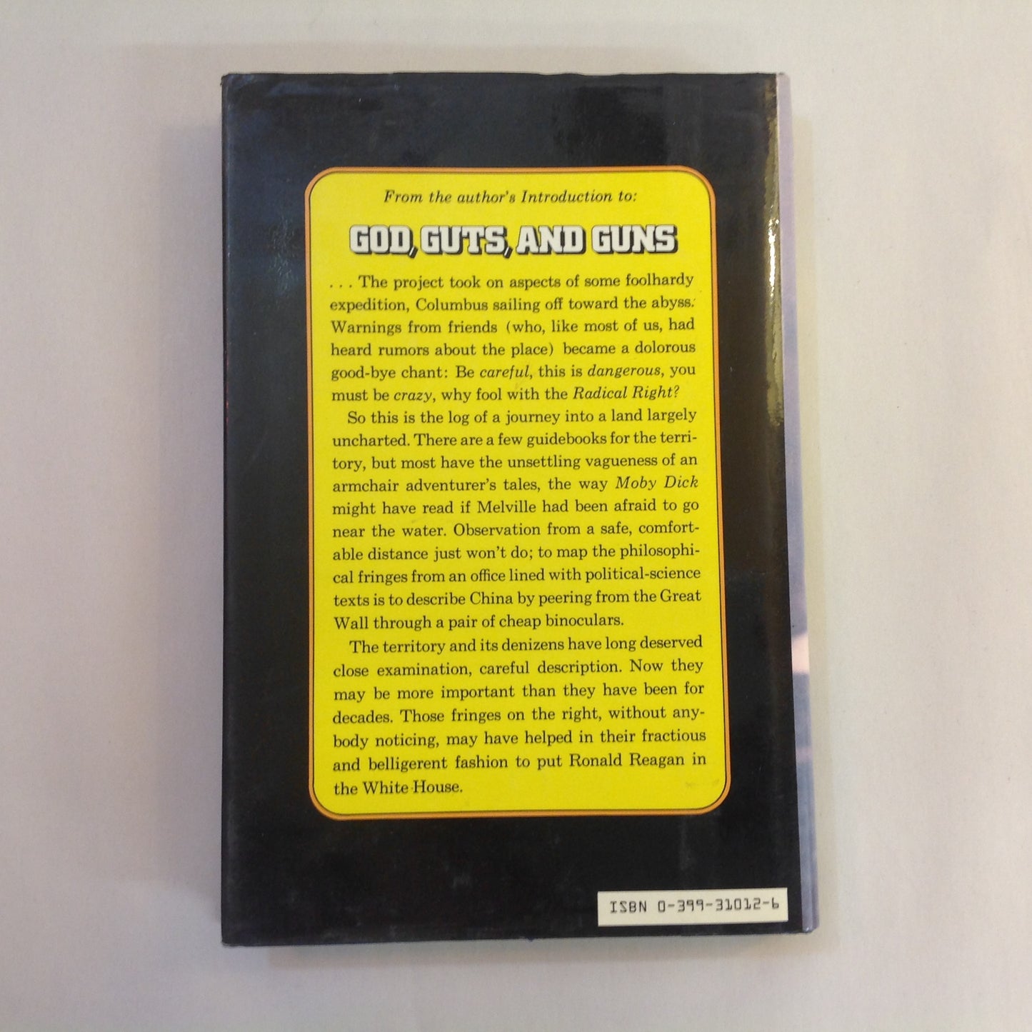 Vintage 1983 Hardcover God, Guts and Guns: A Close Look at the Radical Right Phillip Finch First Edition Signed