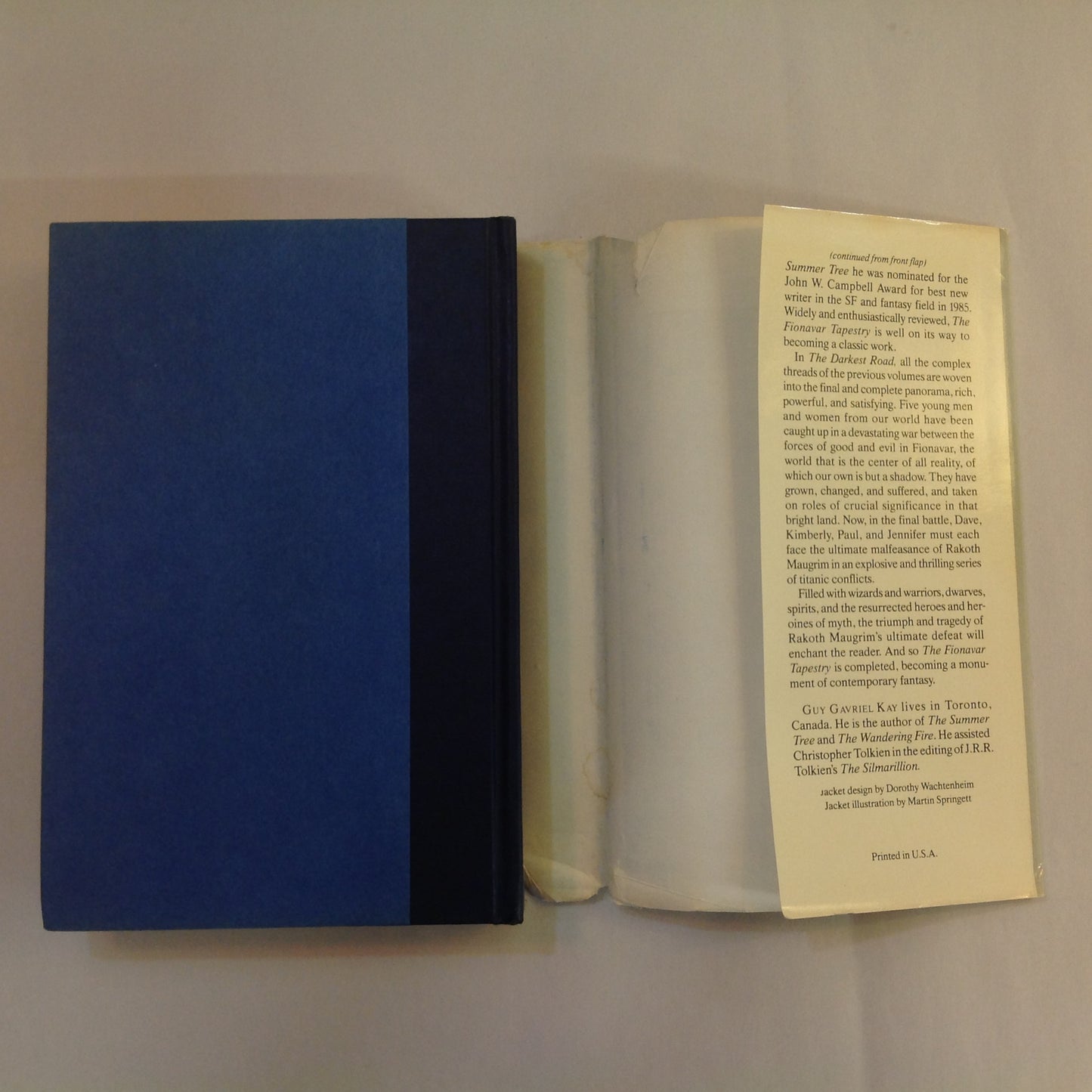Vintage 1986 Hardcover The Darkest Road: A Fantasy Guy Gavriel Kay BCE