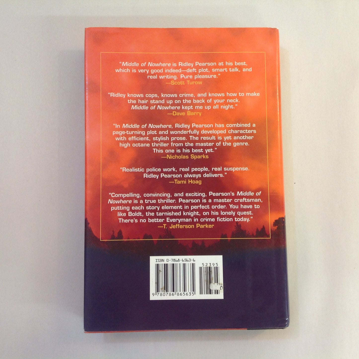 Vintage 2000 Hardcover Middle of Nowhere Ridley Pearson First Edition