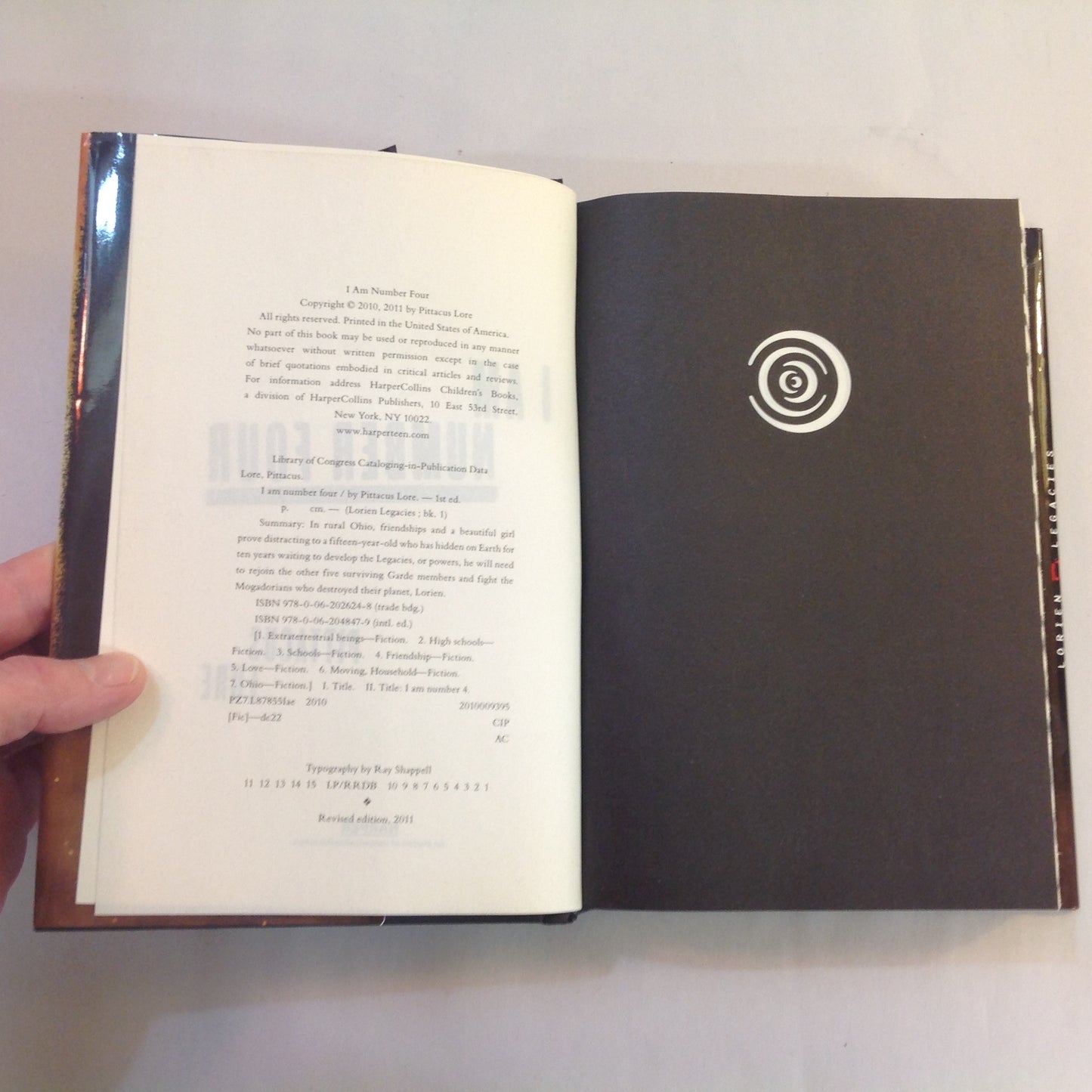 Vintage 2011 Hardcover I Am Number Four Pittacus Lore Revised Edition