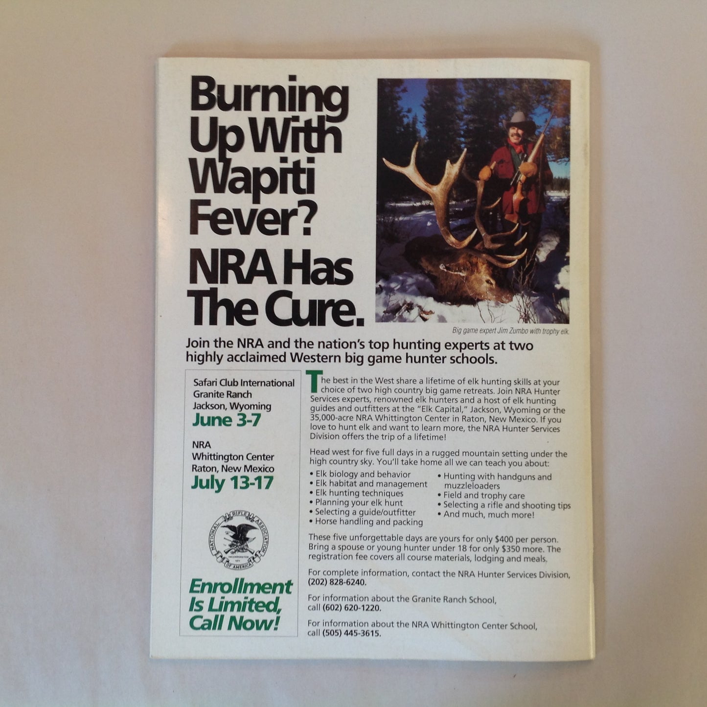 Vintage Feb 1992 American Rifleman Magazine State Constitutions and 2nd Amendment T/C Contender Turns 25