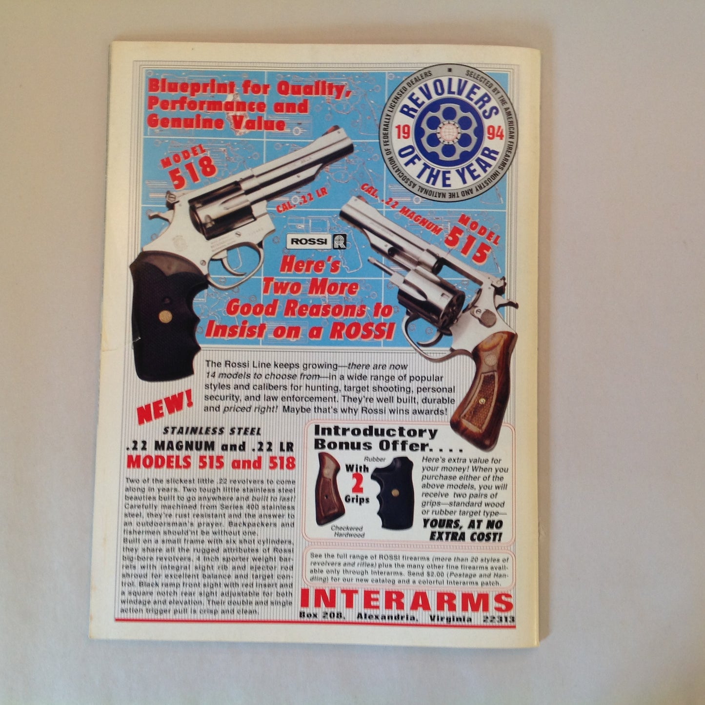 Vintage Jun 1994 American Rifleman Magazine Springfield's 200th Year Nowlin .45 Auto Winchester 1001 Norinco TT-Olympia
