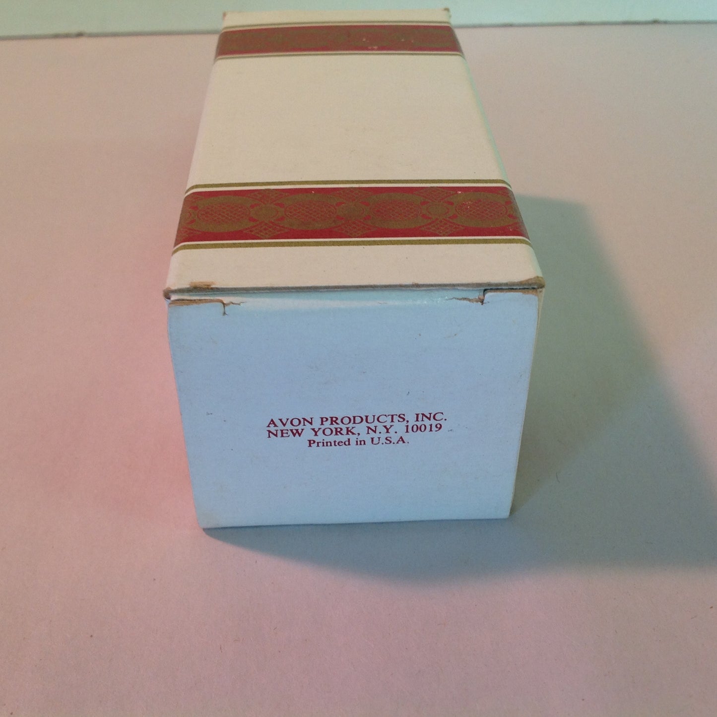 Vintage 1991 Avon 1876 Cape Cod Collection Salt Shaker Charisma Cologne Red Sandwich Glass Unused with Original Box