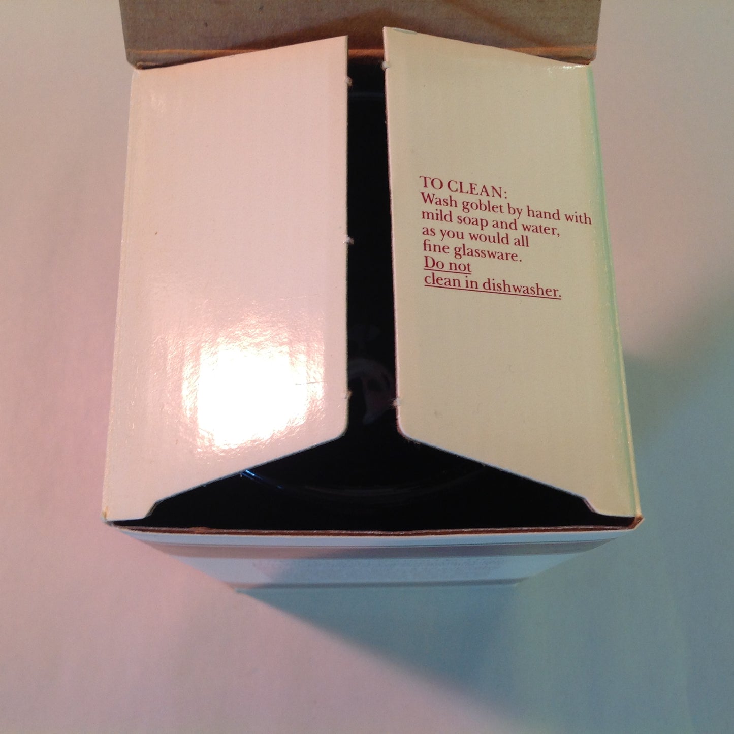 Vintage 1982 Avon 1876 Cape Cod Collection Water Goblet Red Sandwich Glass Unused with Original Box