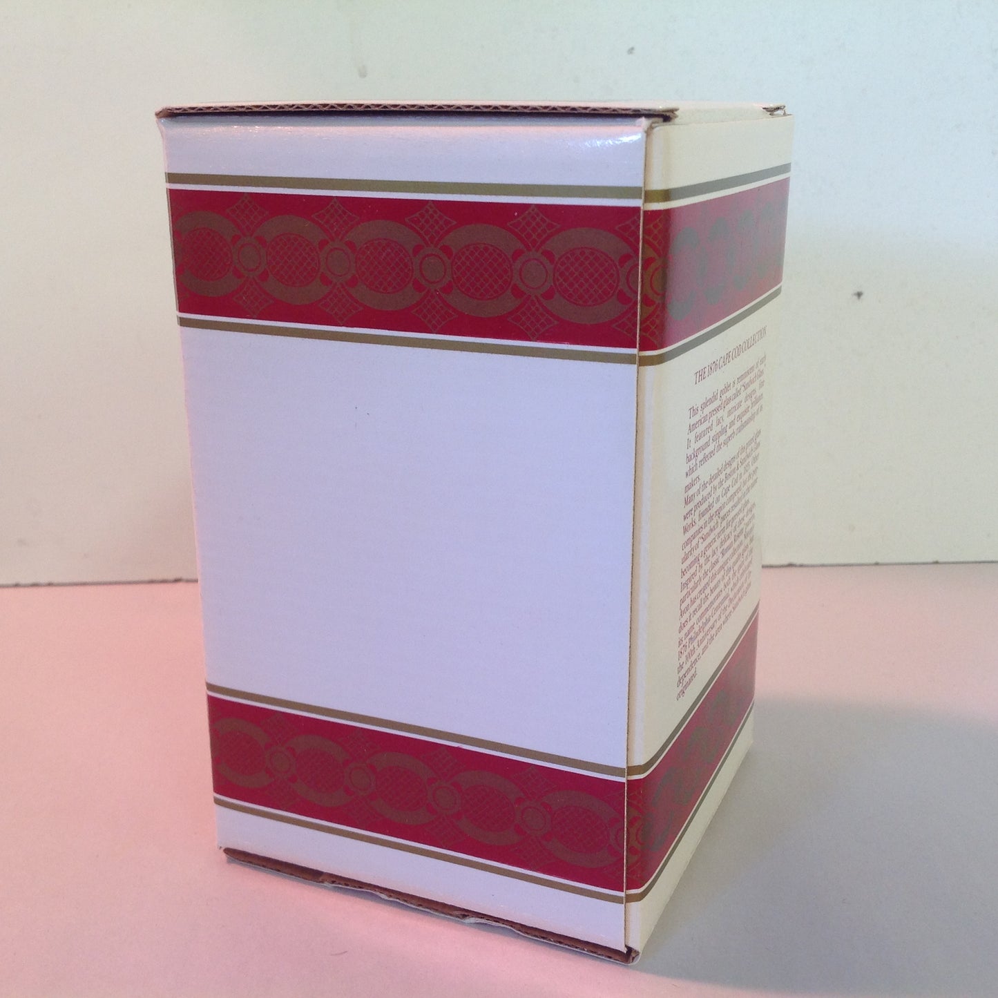 Vintage 1982 Avon 1876 Cape Cod Collection Water Goblet Red Sandwich Glass Unused with Original Box