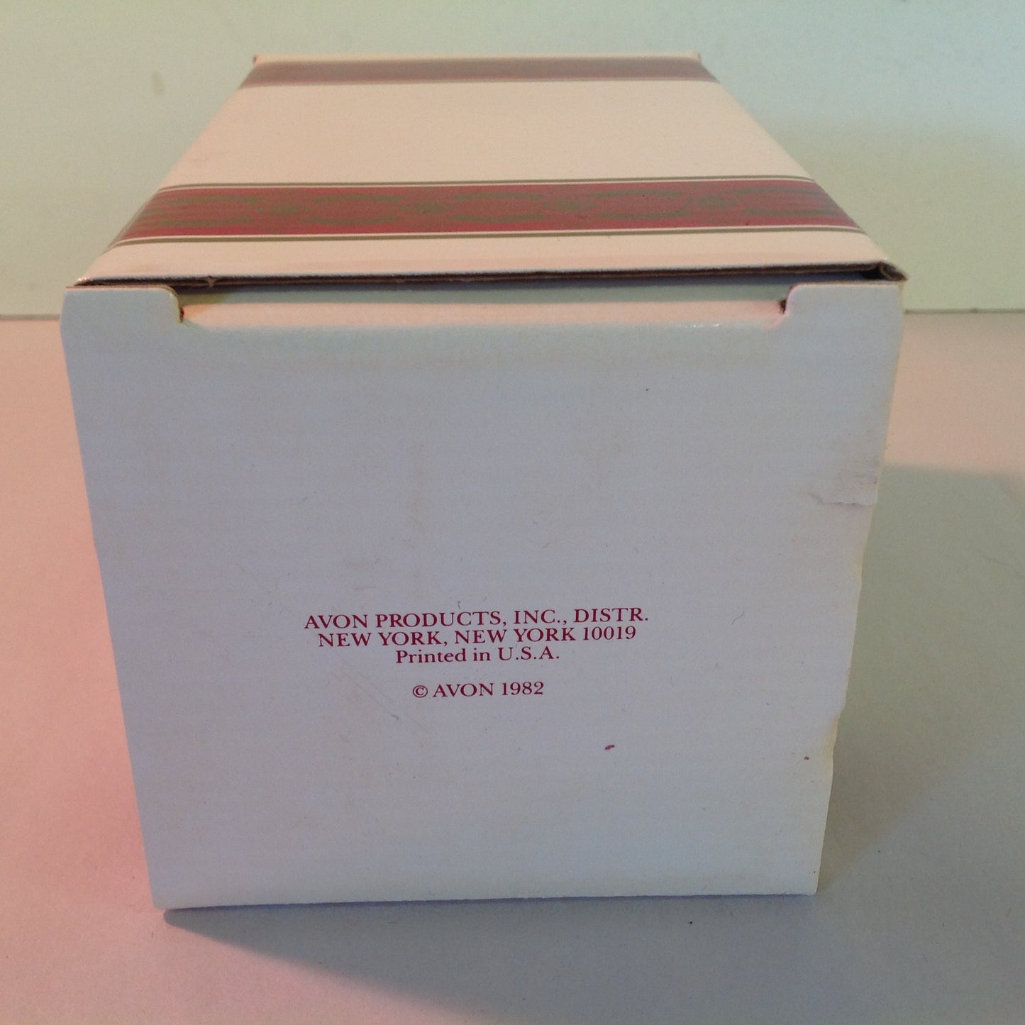 Vintage 1982 Avon 1876 Cape Cod Collection Water Goblet Red Sandwich Glass Unused with Original Box