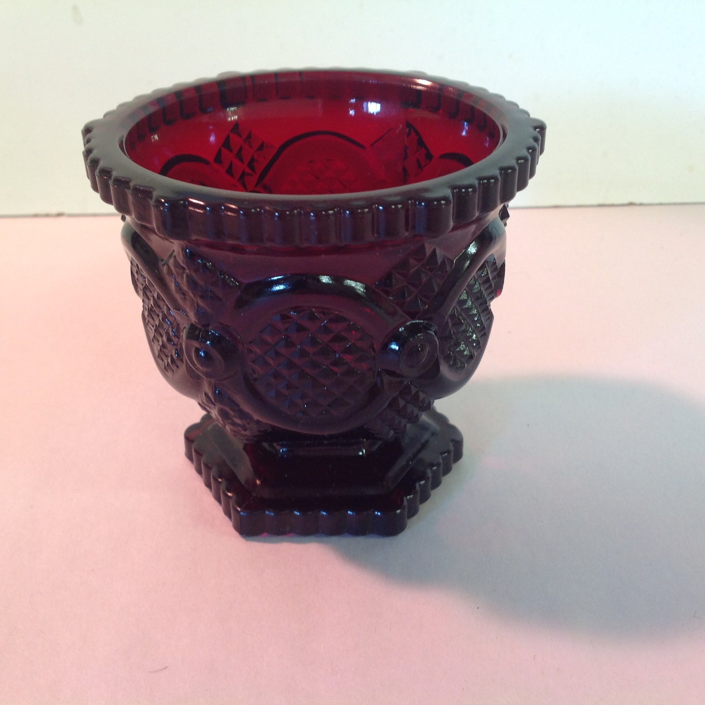 Vintage 1990 2 Piece Avon 1876 Cape Cod Collection Sugar Bowl and Creamer Sandwich Glass Unused with Original Boxes