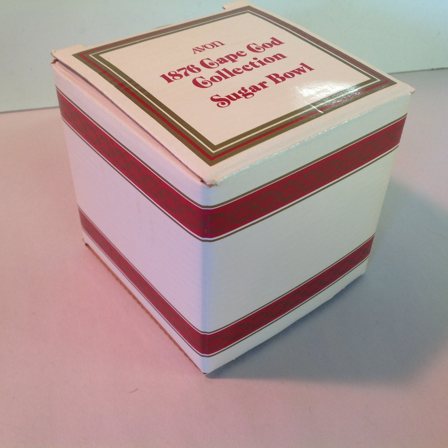Vintage 1990 2 Piece Avon 1876 Cape Cod Collection Sugar Bowl and Creamer Sandwich Glass Unused with Original Boxes