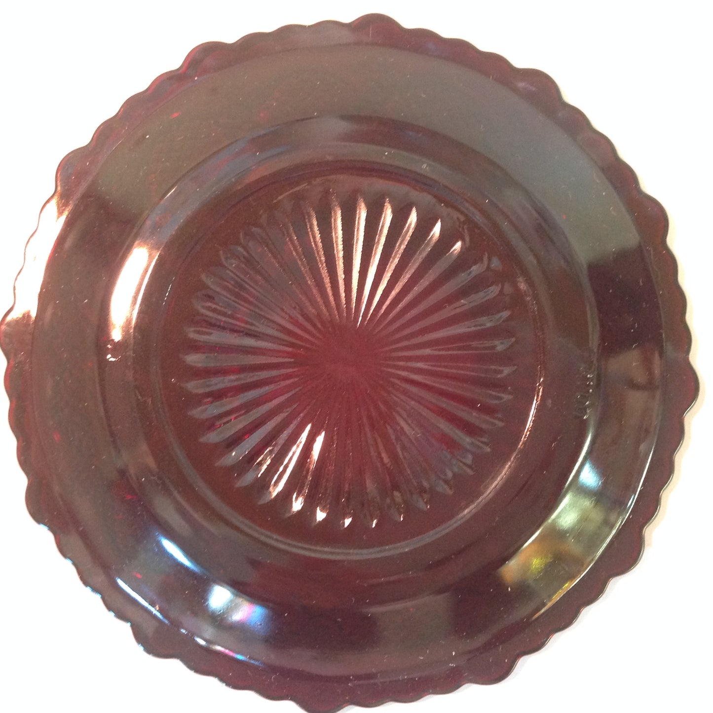 Vintage 1992 Avon 1876 Cape Cod Collection Cup and Saucer Set Red Sandwich Glass Unused with Original Box