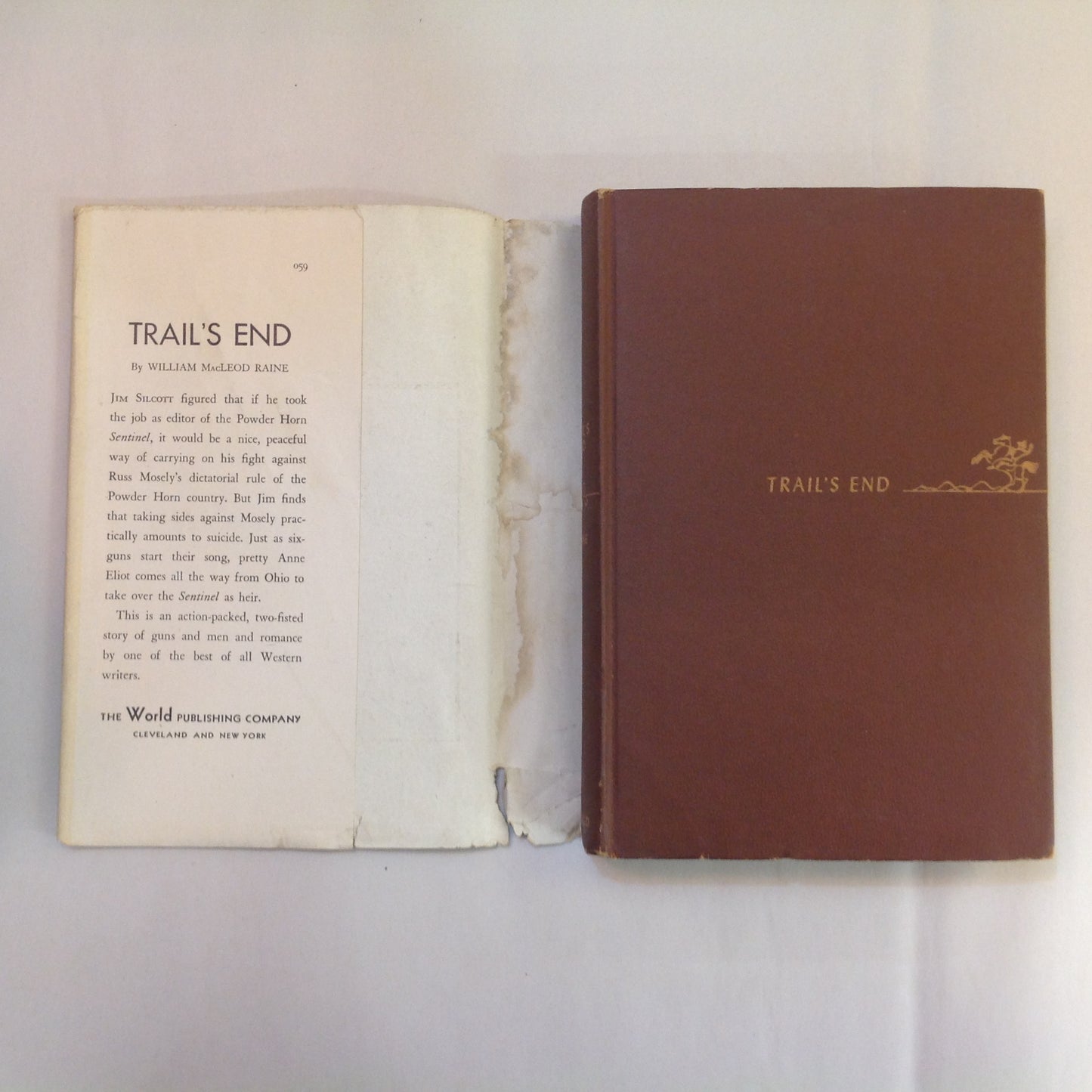 Vintage 1947 Hardcover Trail's End William MacLeod Raine Tower Books First Edition