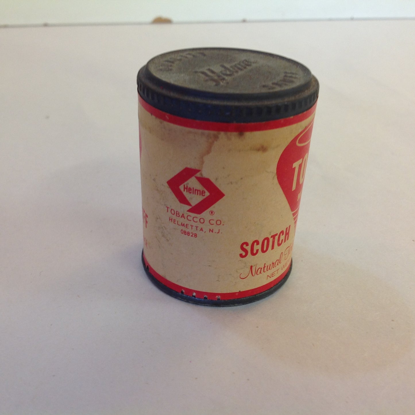 Vintage NOS Unopened Tops Mild Scotch Snuff Natural Tobacco Flavor 1.15 oz Tin