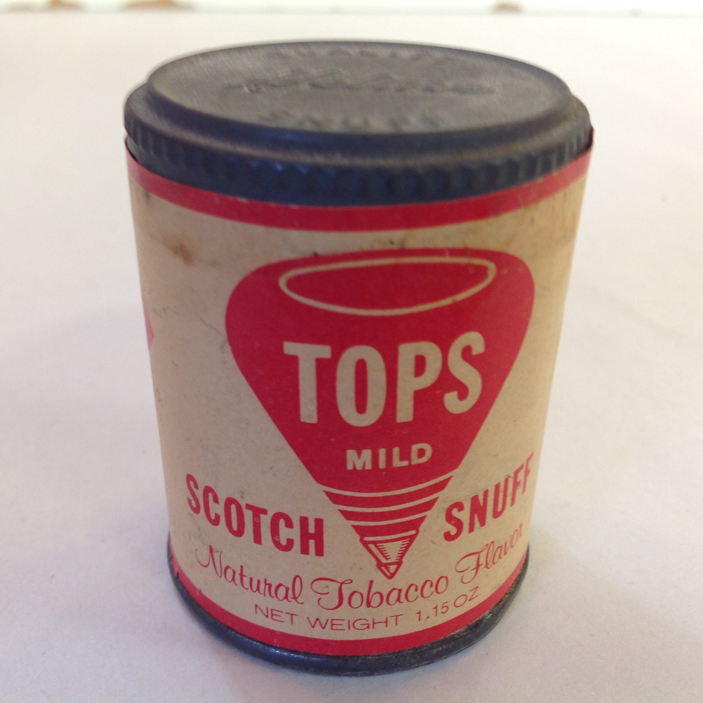 Vintage NOS Unopened Tops Mild Scotch Snuff Natural Tobacco Flavor 1.15 oz Tin