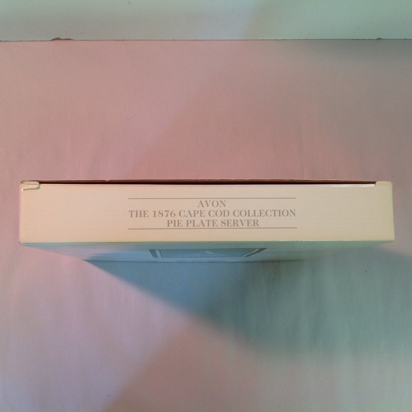 Vintage 1982 Avon 1876 Cape Cod Collection Pie Plate Server Red Sandwich Glass Unused with Original Box