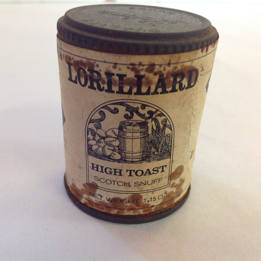 Vintage NOS Unopened Lorillard High Toast Scotch Snuff 1.15 oz Tin