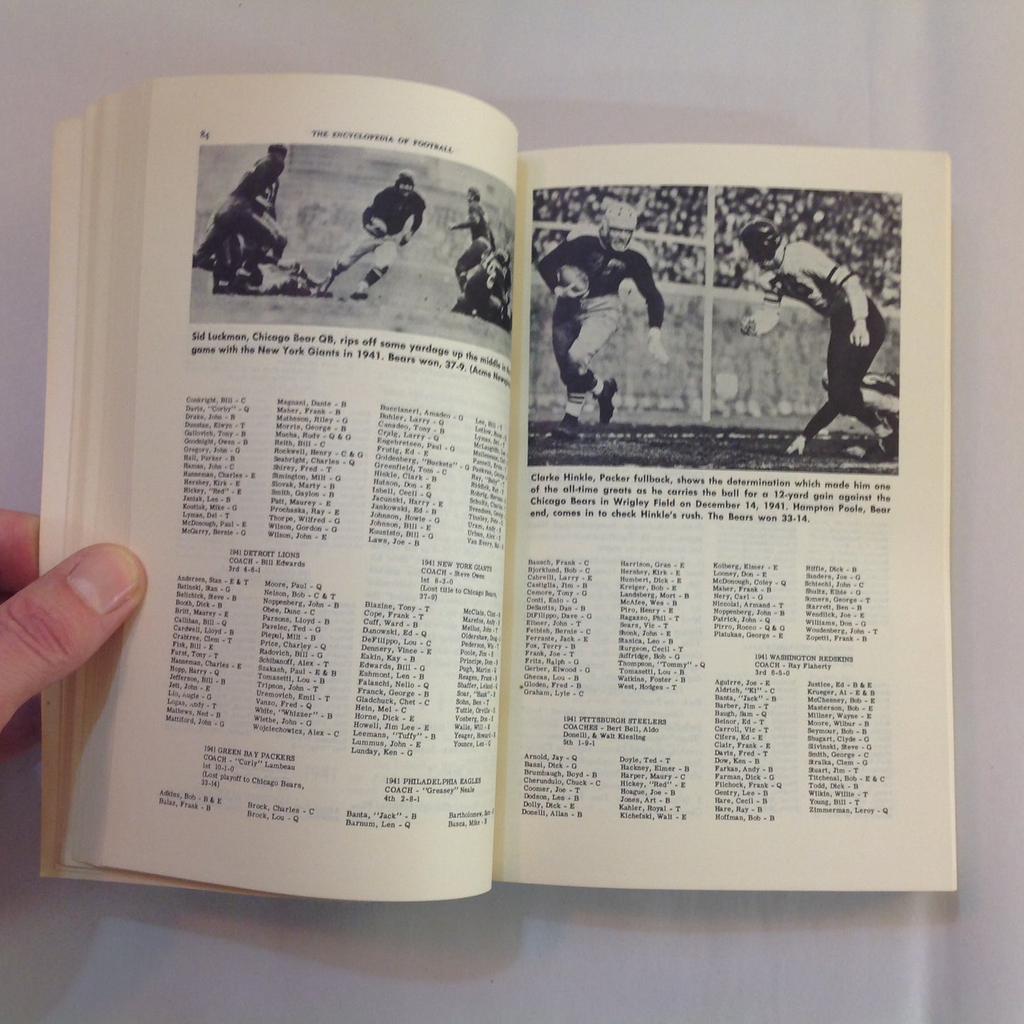 Vintage 1967 Trade Paperback The Official Encyclopedia of Football Roger Treat 5th Revised Edition