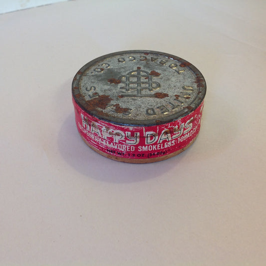 Vintage 1980 NOS Unopened United States Tobacco Co Happy Days Raspberry Flavored Smokeless Tobacco 1.2oz Tin