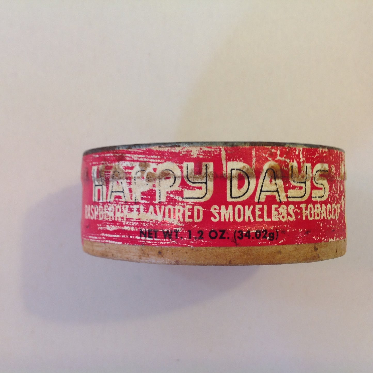 Vintage 1980 NOS Unopened United States Tobacco Co Happy Days Raspberry Flavored Smokeless Tobacco 1.2oz Tin