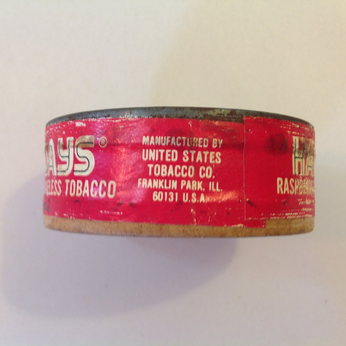 Vintage 1980 NOS Unopened United States Tobacco Co Happy Days Raspberry Flavored Smokeless Tobacco 1.2oz Tin