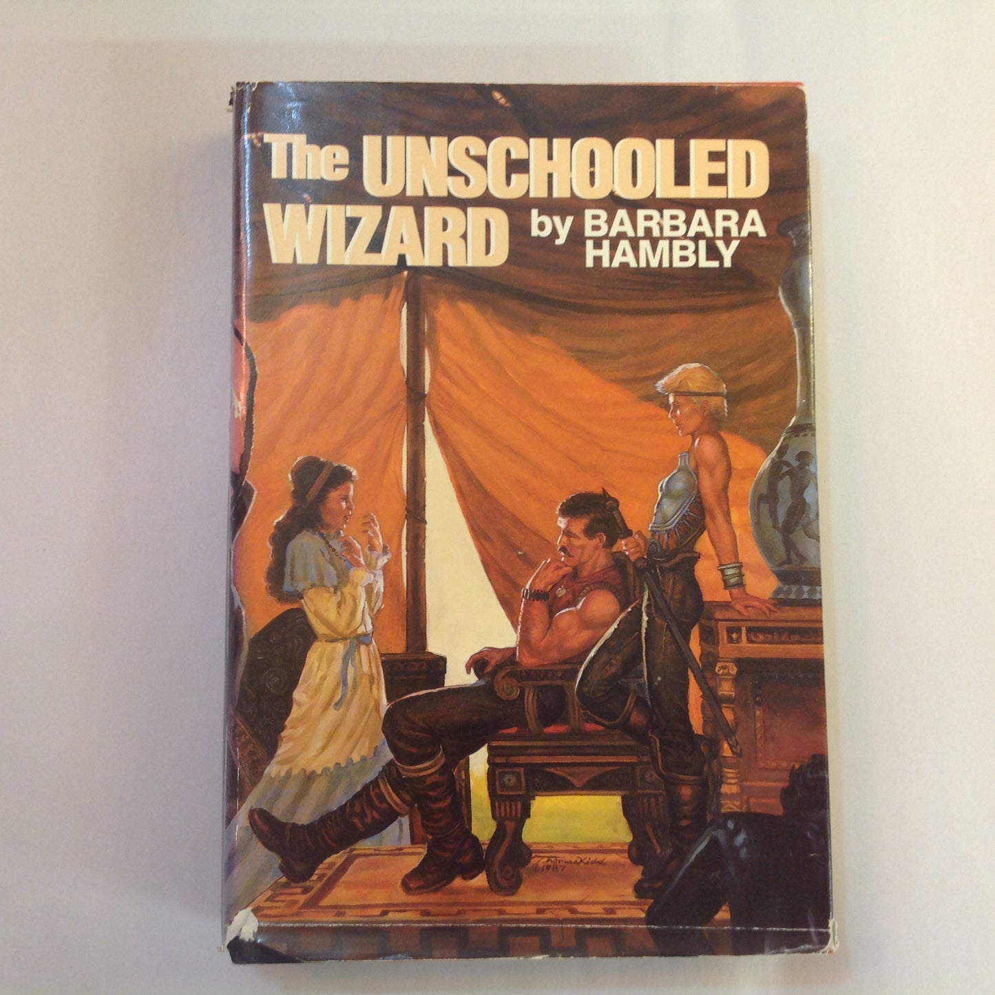 Vintage 1987 Hardcover The Unschooled Wizard Barbara Hambly Book Club Edition