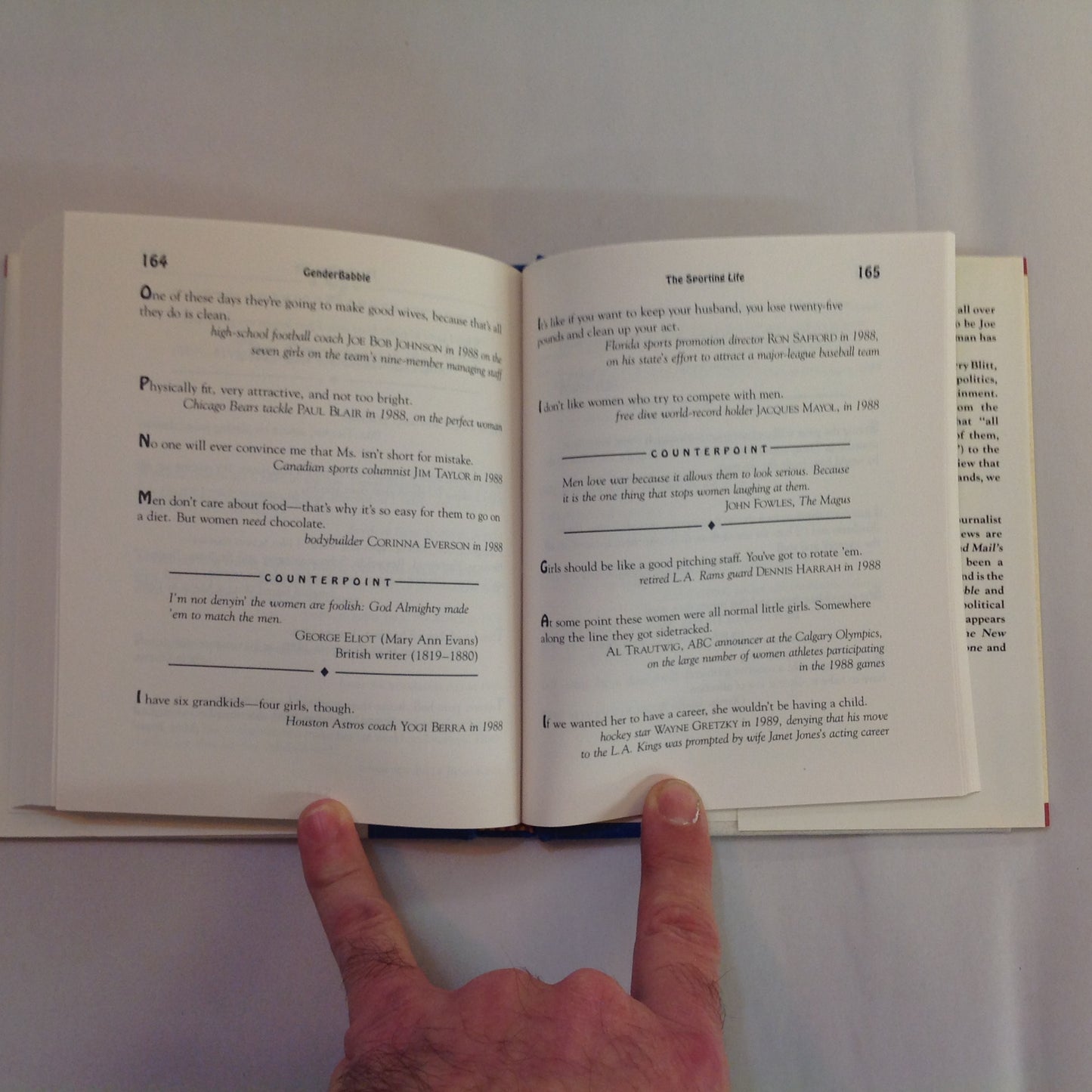 Vintage 1993 Hardcover GenderBabble: The Dumbest Things Men Ever Said About Women David Olive First Edition