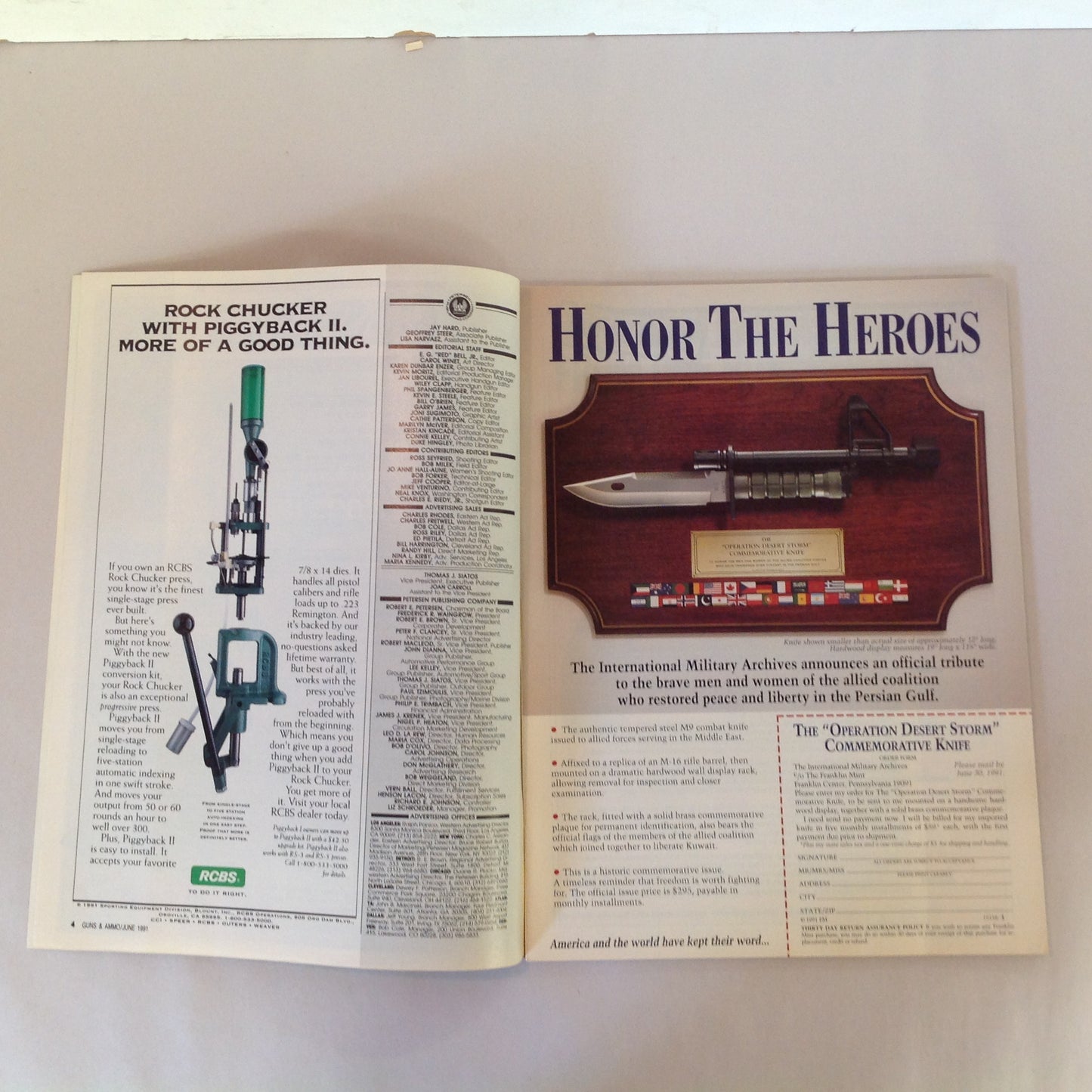 Vintage Jun 1991 Guns & Ammo Magazine Giant 9mm Blowout Guns Loads Buyer's Guide