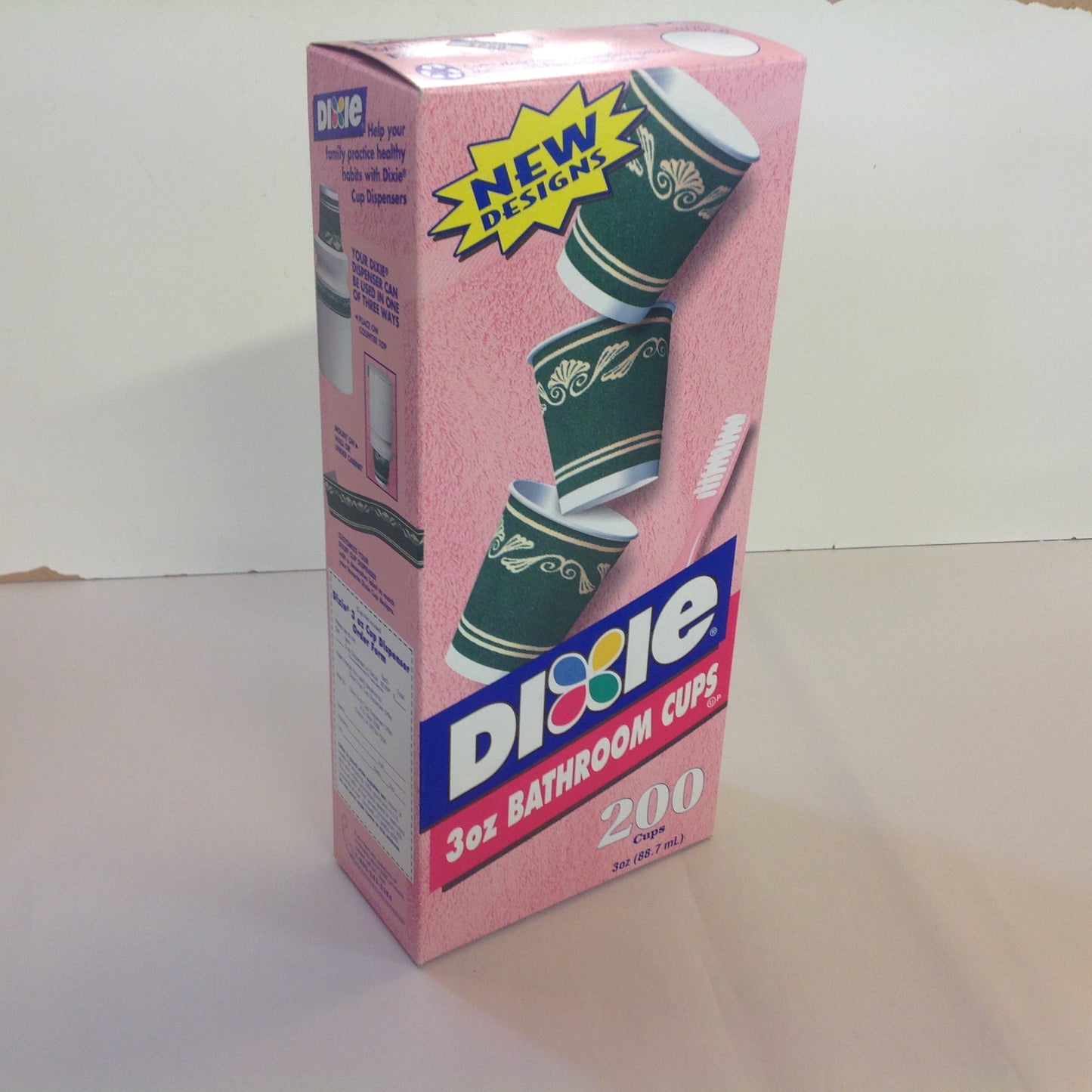 Vintage 1999 NOS Dixie 3 oz Bathroom Cups 200 Count Neoclassical