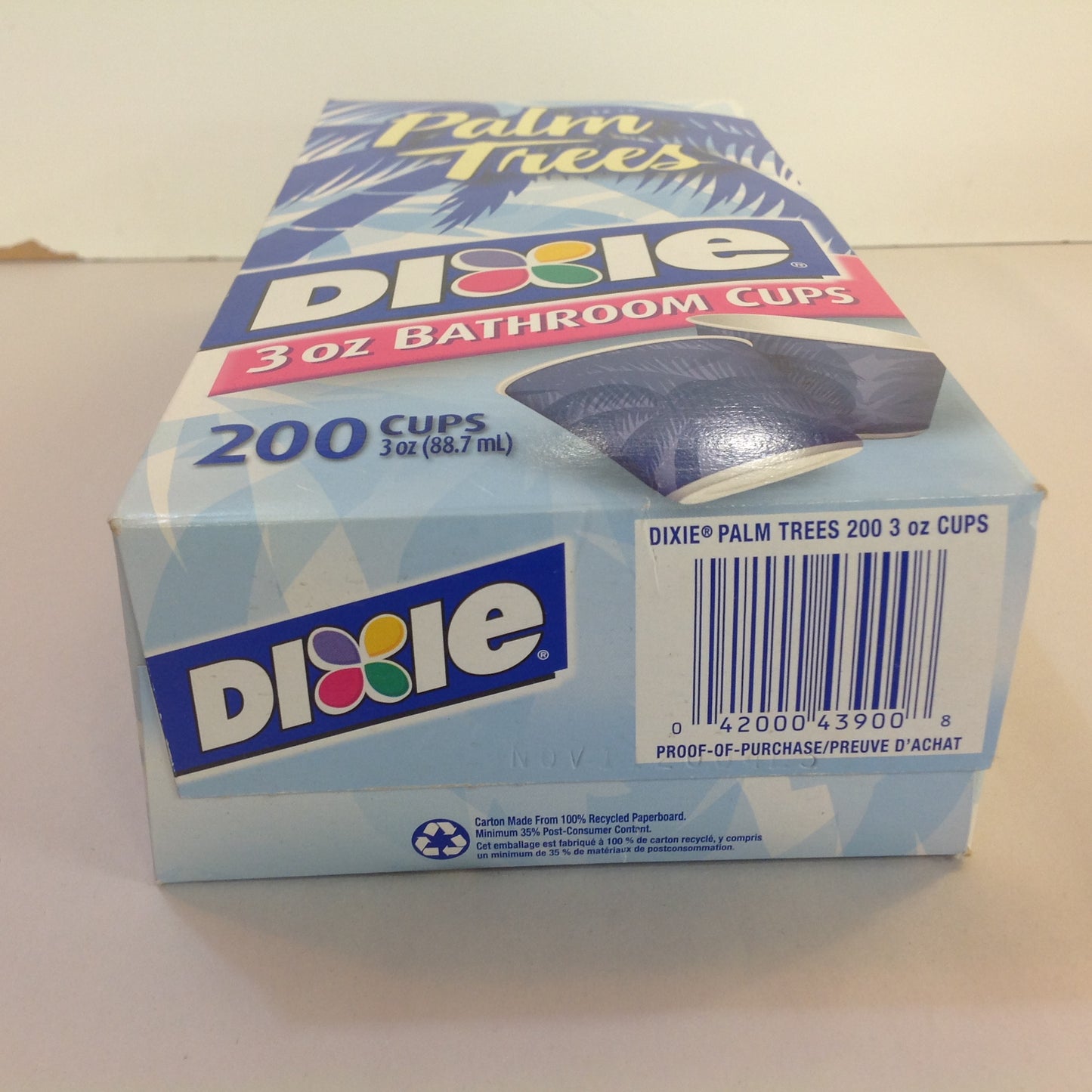 Vintage 2003 NOS Dixie 3 oz Bathroom Cups 200 Count Palm Trees