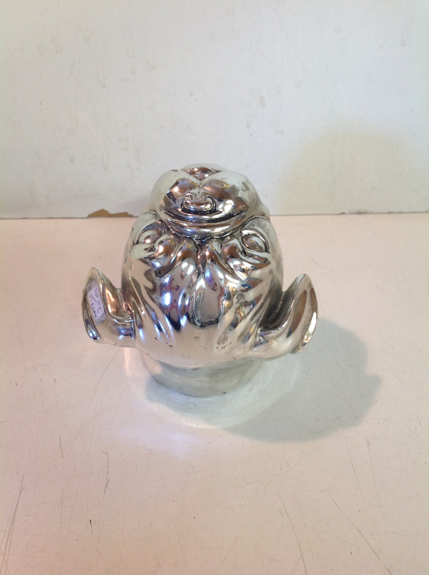 Vintage Chromed Pug Head Wall Hanger