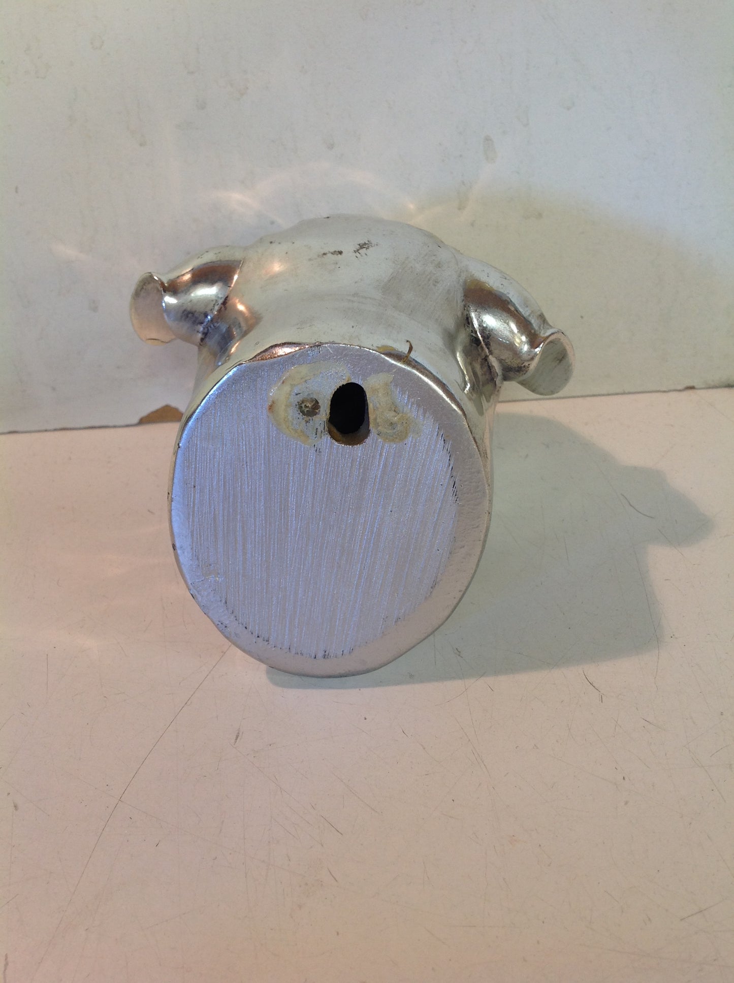 Vintage Chromed Pug Head Wall Hanger