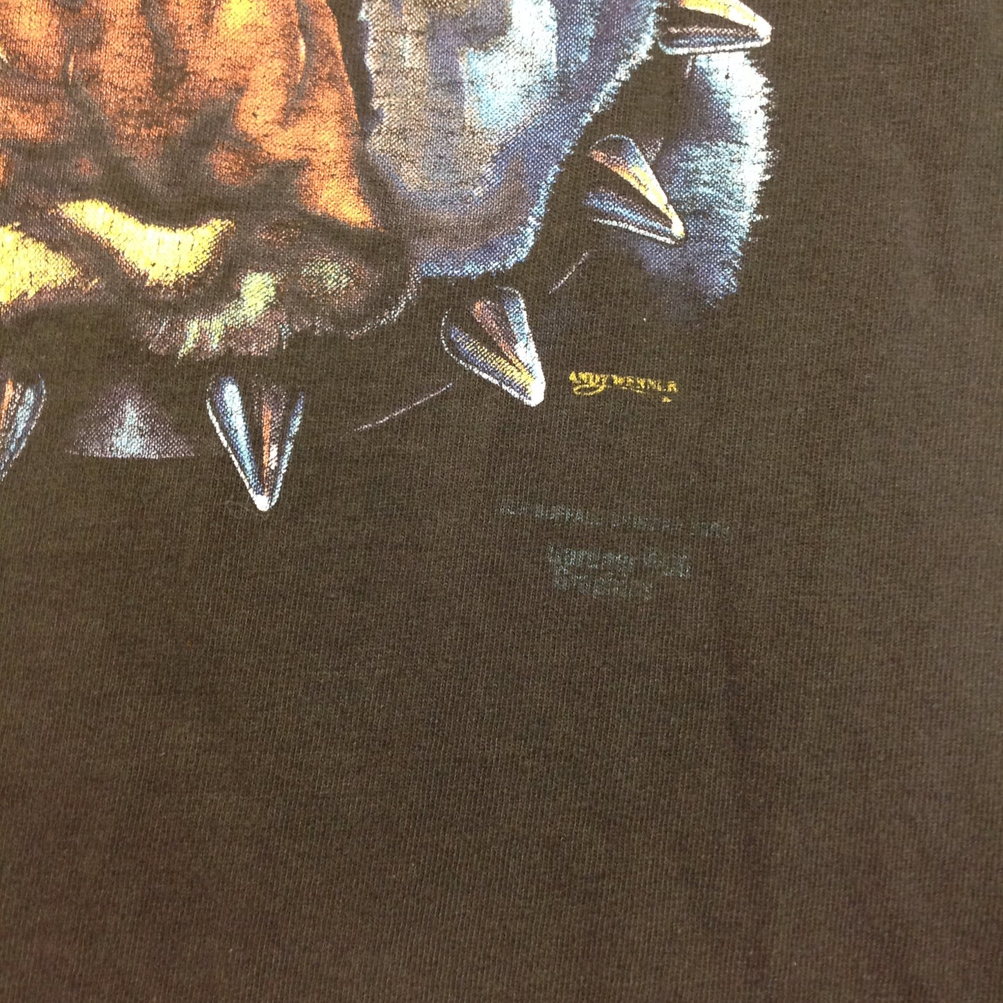 Vintage 1990's Georgetown University Black T-Shirt Large Fruit of the Loom FoTL Bulldog Graphics