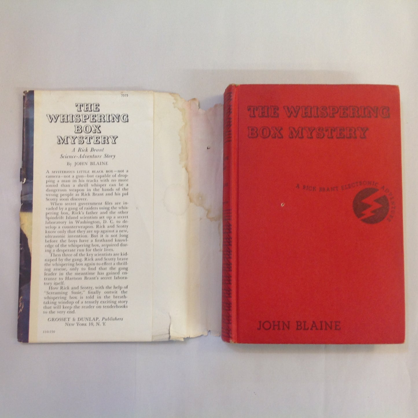 Vintage 1948 Hardcover The Whispering Box Mystery: A Rick Brant Science-Adventure Story John Blaine
