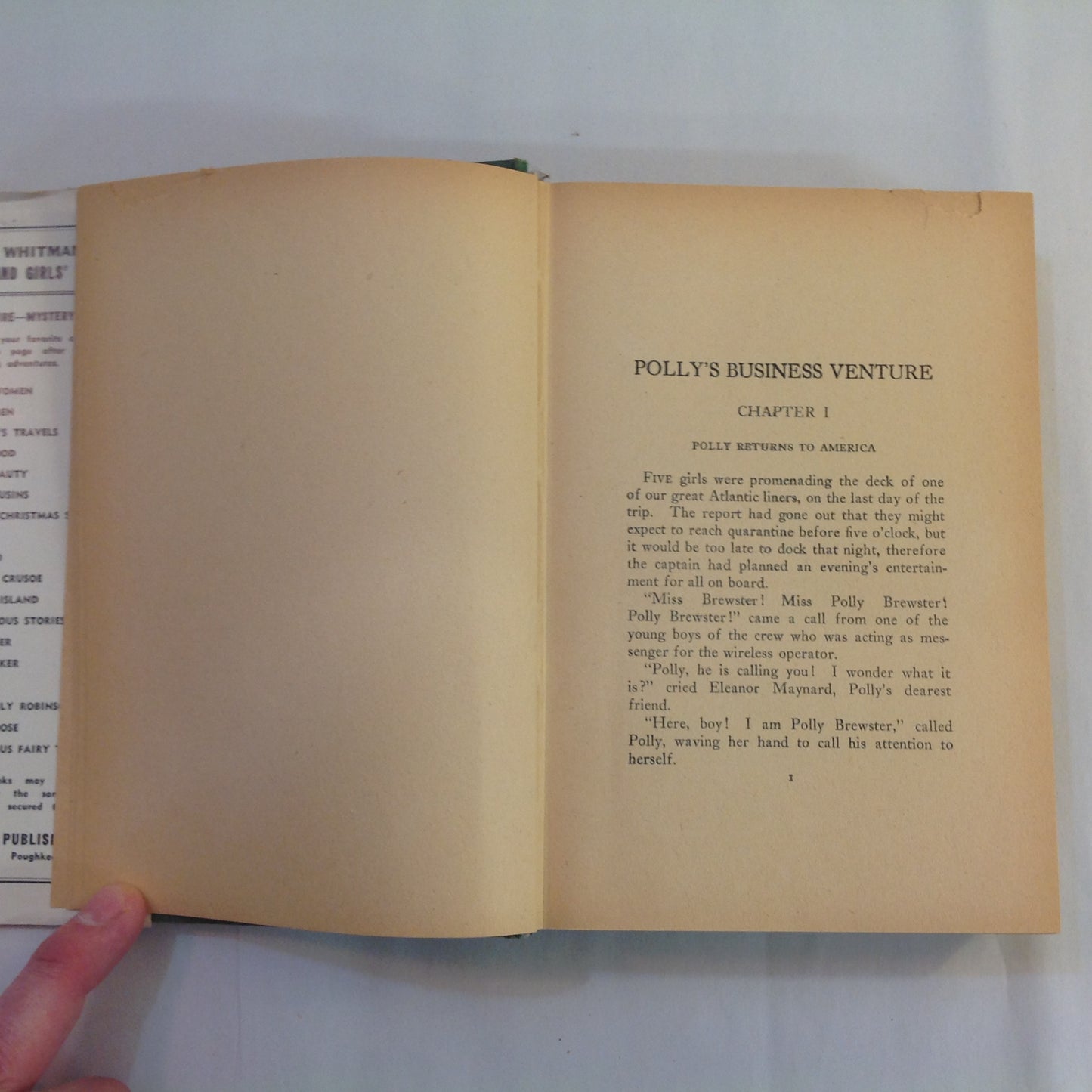 Vintage 1932 Hardcover Polly's Business Venture Lillian Elizabeth Roy