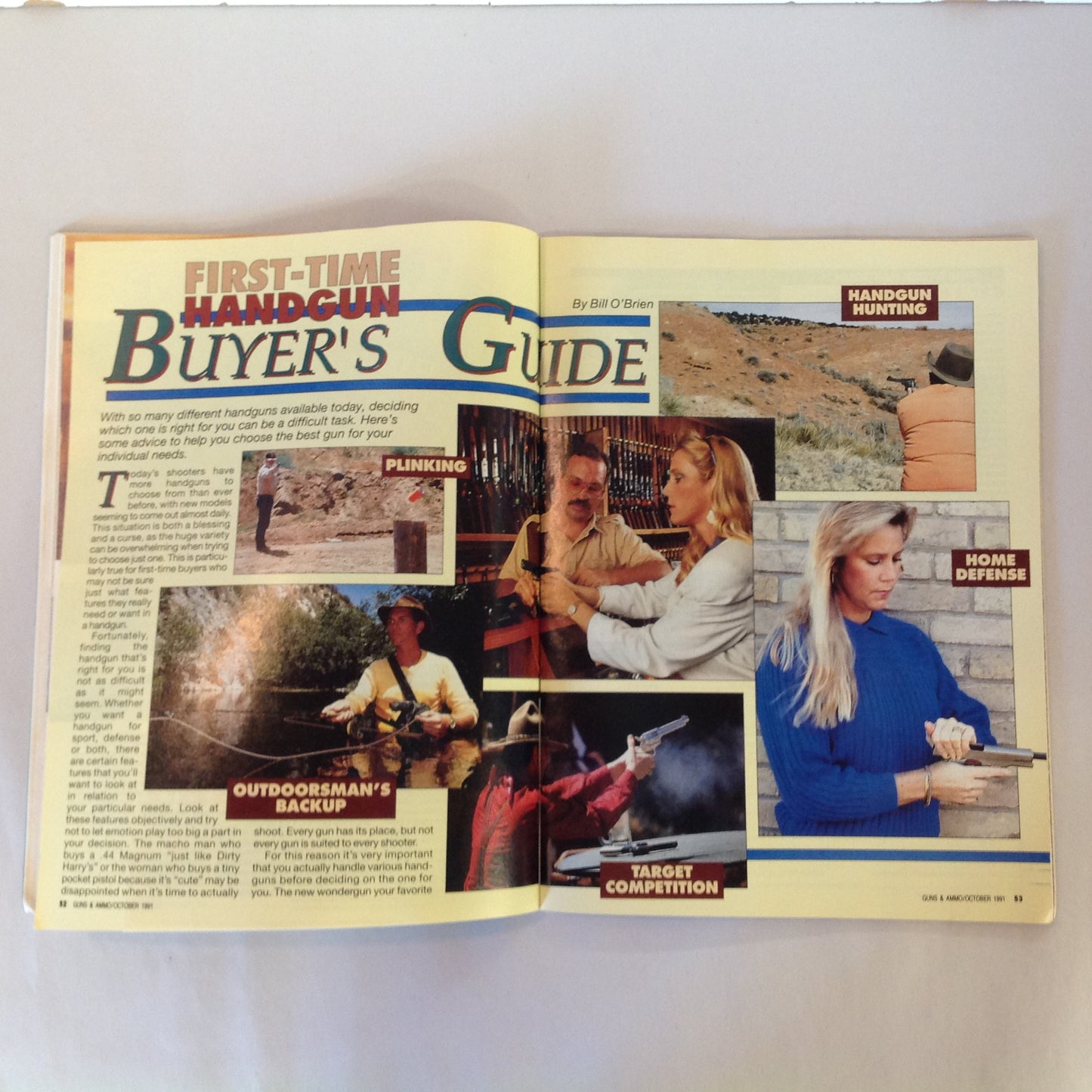 Vintage Oct 1991 Guns & Ammo Magazine Special Handguns Issue