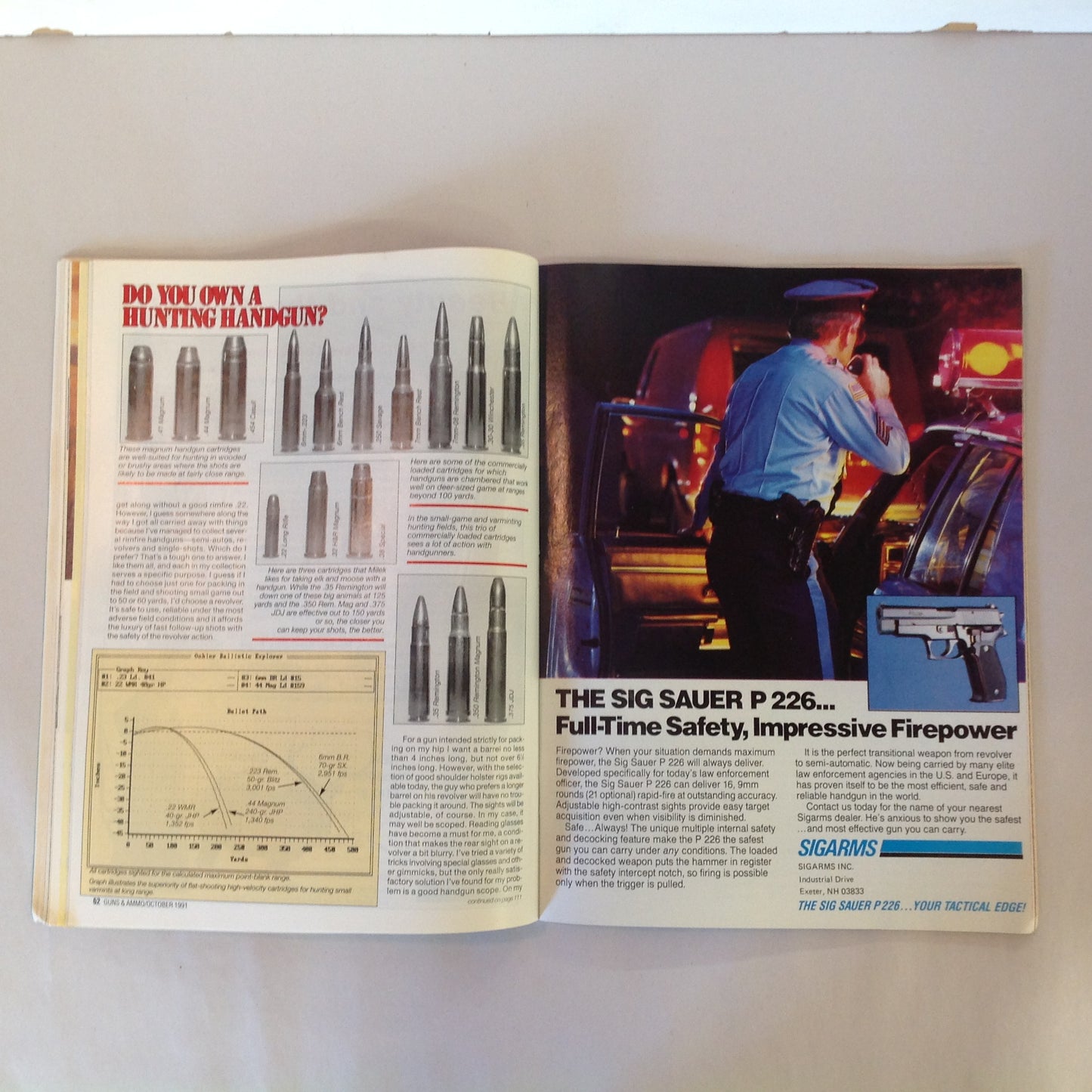 Vintage Oct 1991 Guns & Ammo Magazine Special Handguns Issue