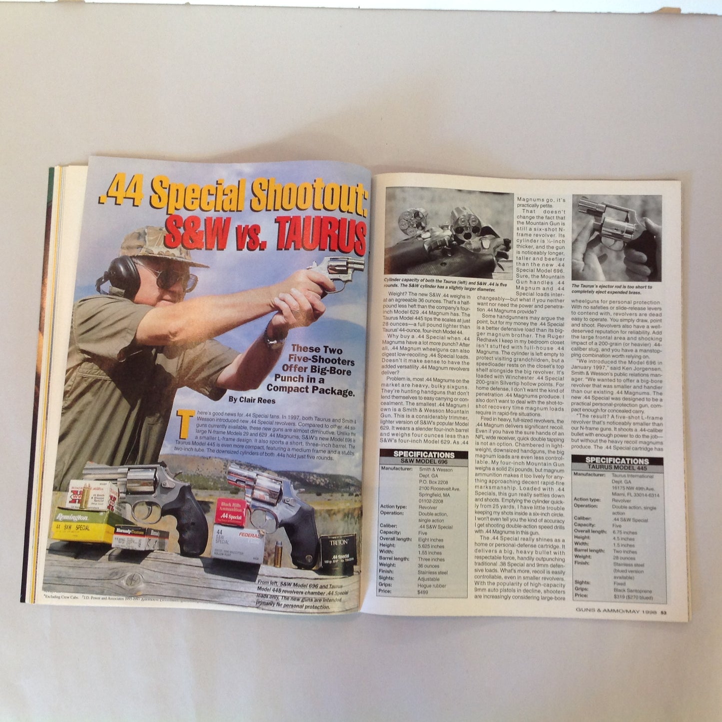 Vintage May 1998 Guns & Ammo Magazine 40th Anniversary Special Issue Best Buys: Quality Price Utility