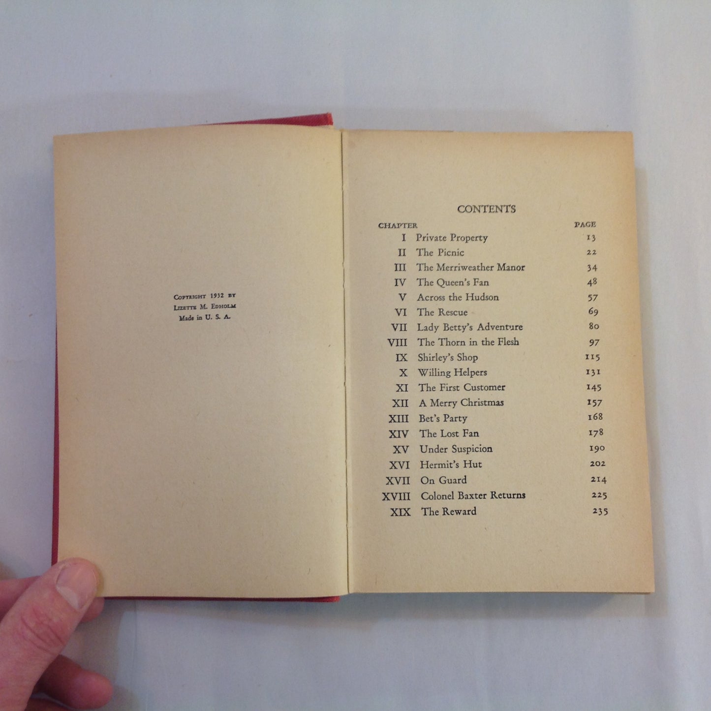 Vintage 1932 Hardcover The Merriweather Girls and the Mystery of the Queen's Fan Lizette Edholm Goldsmith First