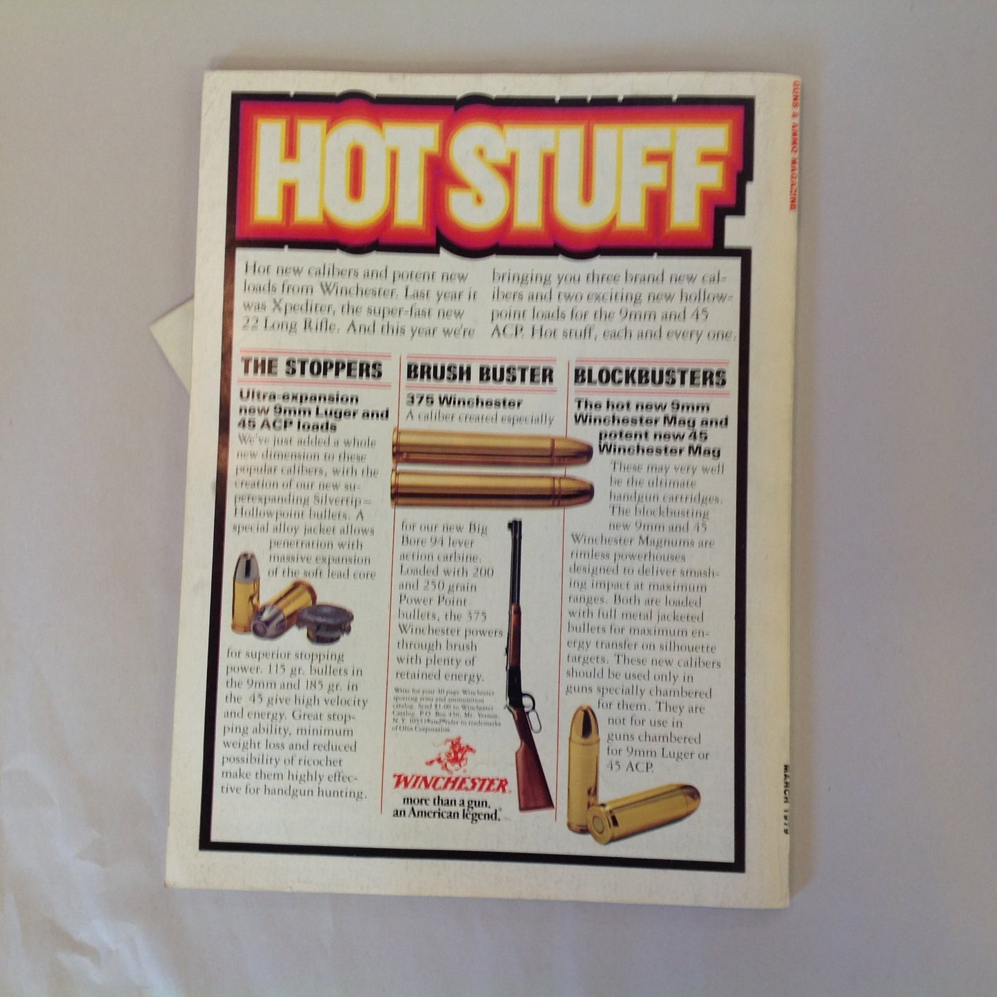 Vintage Mar 1979 Guns & Ammo Magazine The Bobcat Pistol Silhouette Mossberg .22 Auto