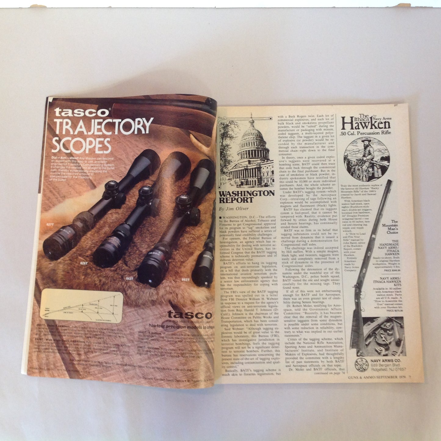 Vintage Sep 1979 Guns & Ammo Magazine .22 Rimfire Rifle Roundup Safari Arms Winchester Luftwaffe Colt 1860