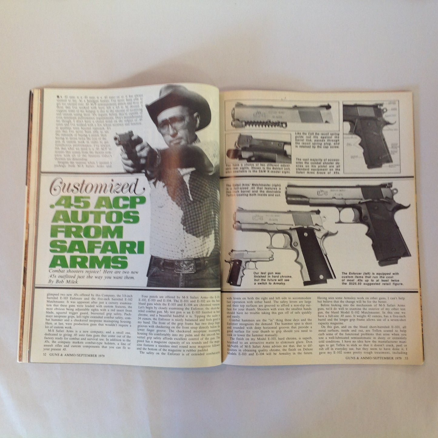Vintage Sep 1979 Guns & Ammo Magazine .22 Rimfire Rifle Roundup Safari Arms Winchester Luftwaffe Colt 1860