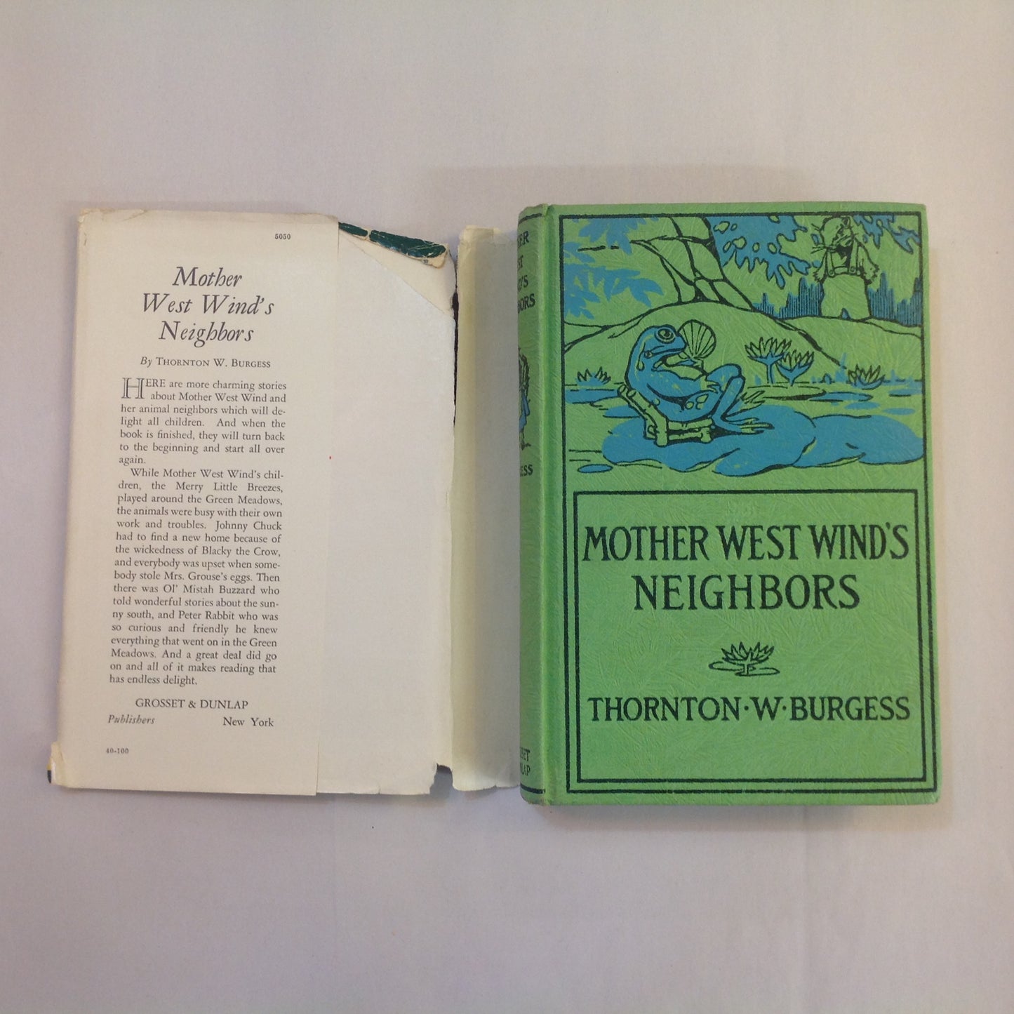 Antique 1913 Hardcover Mother West Wind's Neighbors Thornton W. Burgess Grosset & Dunlap First