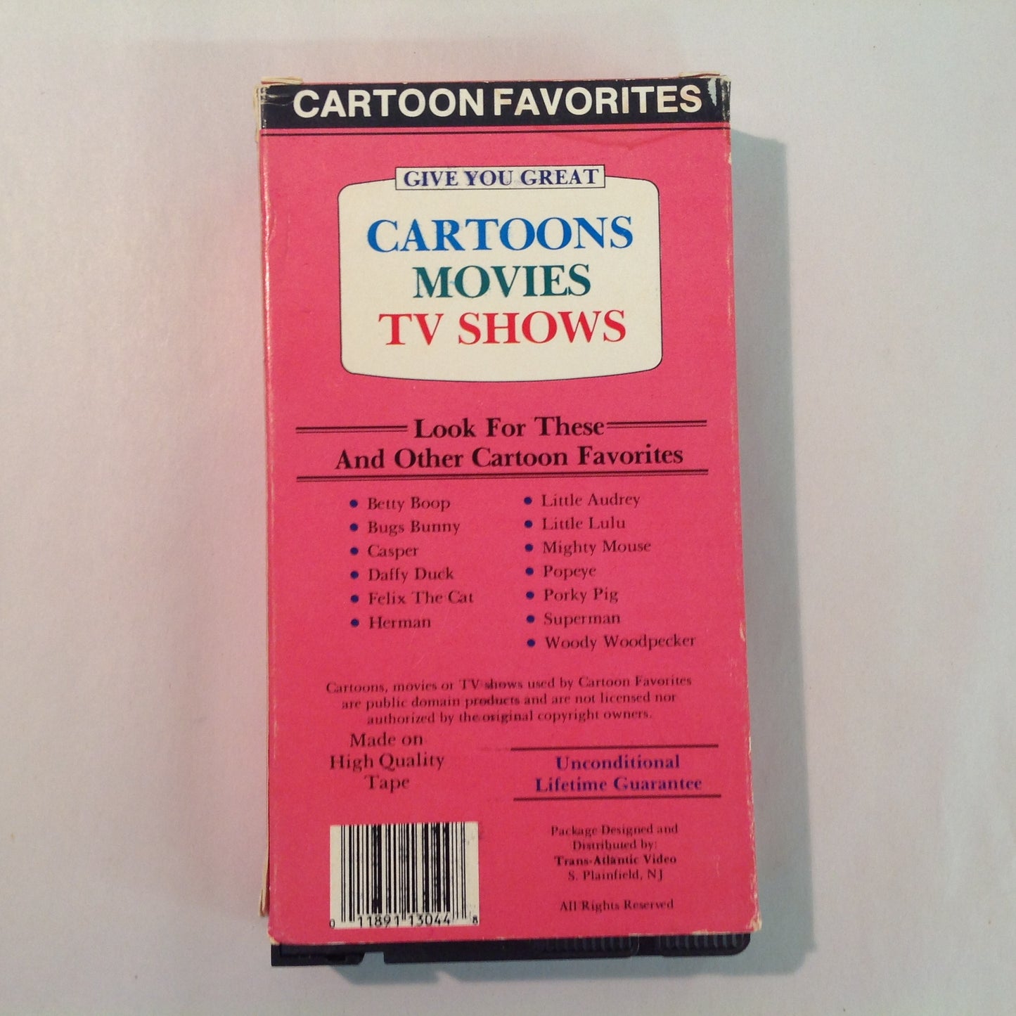 Vintage 1987 Trans-Atlantic Video VHS Cassette Cartoon Favorites: Betty Boop