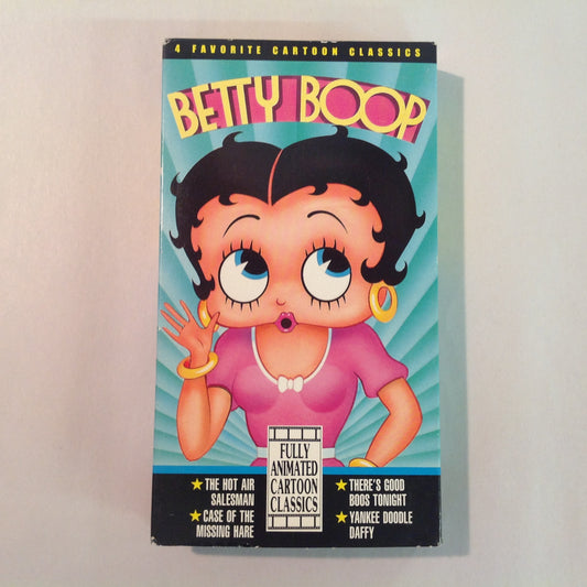 Vintage 1989 Unicorn Communications VHS Cassette Betty Boop: 4 Favorite Cartoon Classics