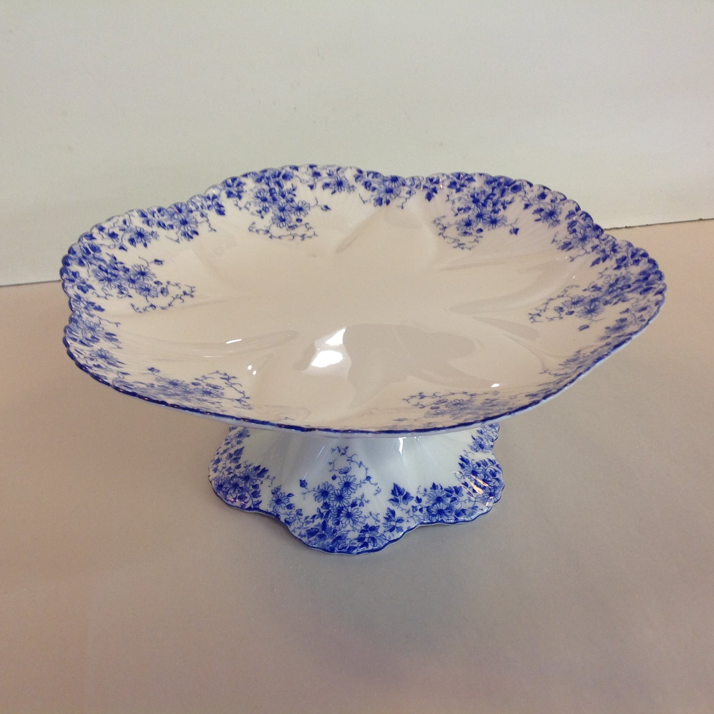 Antique Shelley Dainty Blue Cake Stand Plate