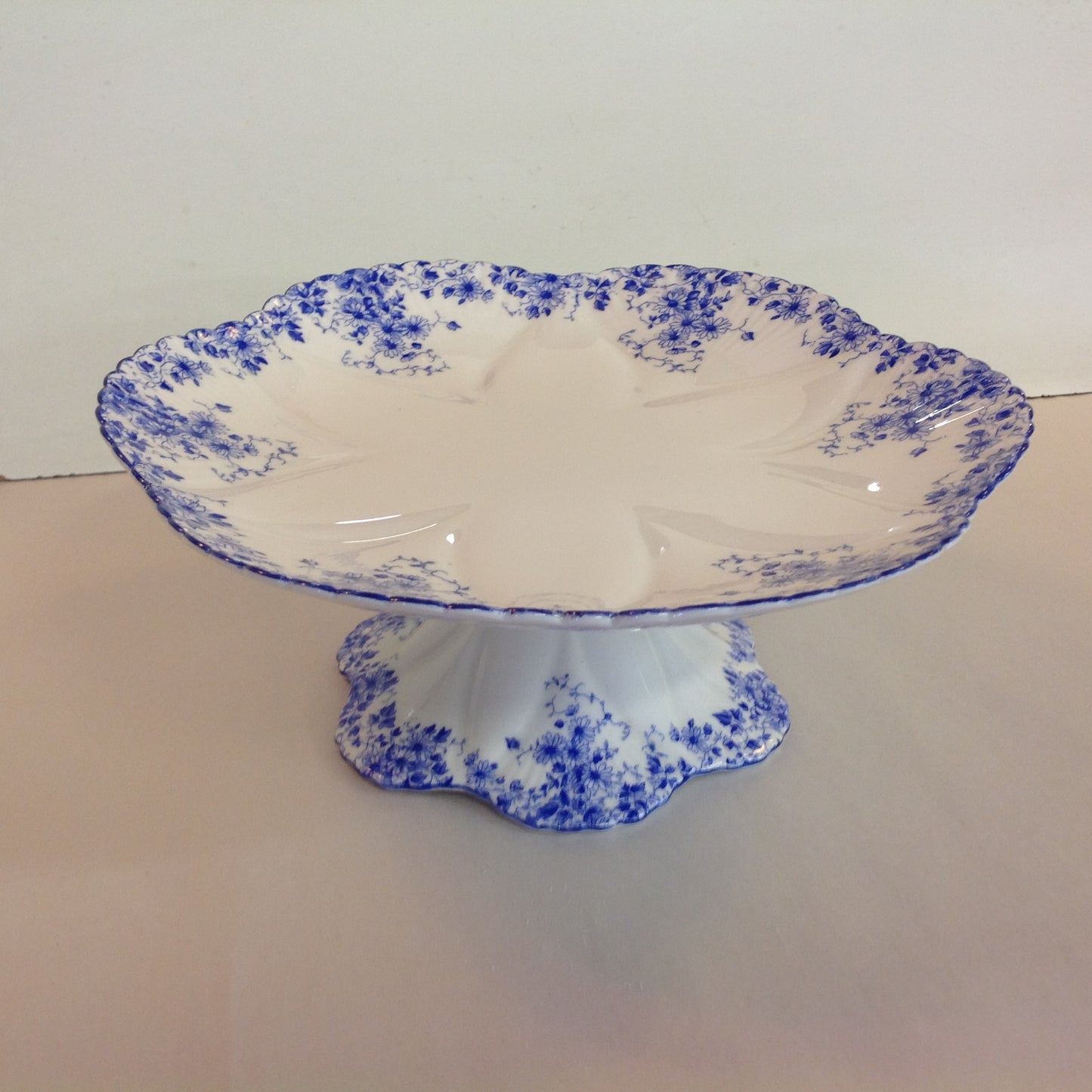 Antique Shelley Dainty Blue Cake Stand Plate