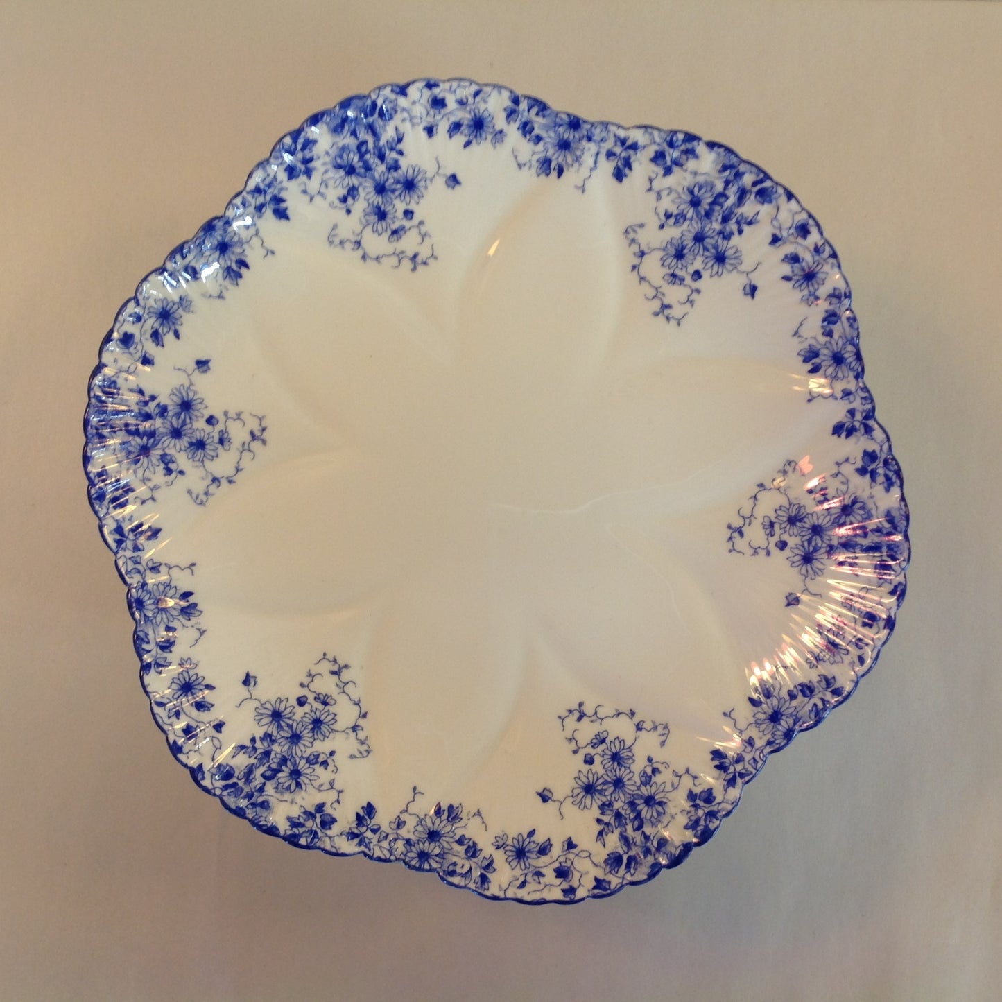 Antique Shelley Dainty Blue Cake Stand Plate