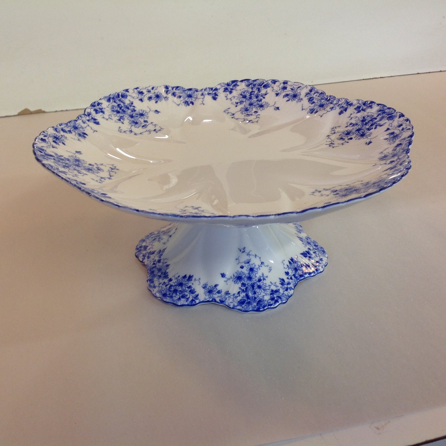 Antique Shelley Dainty Blue Cake Stand Plate