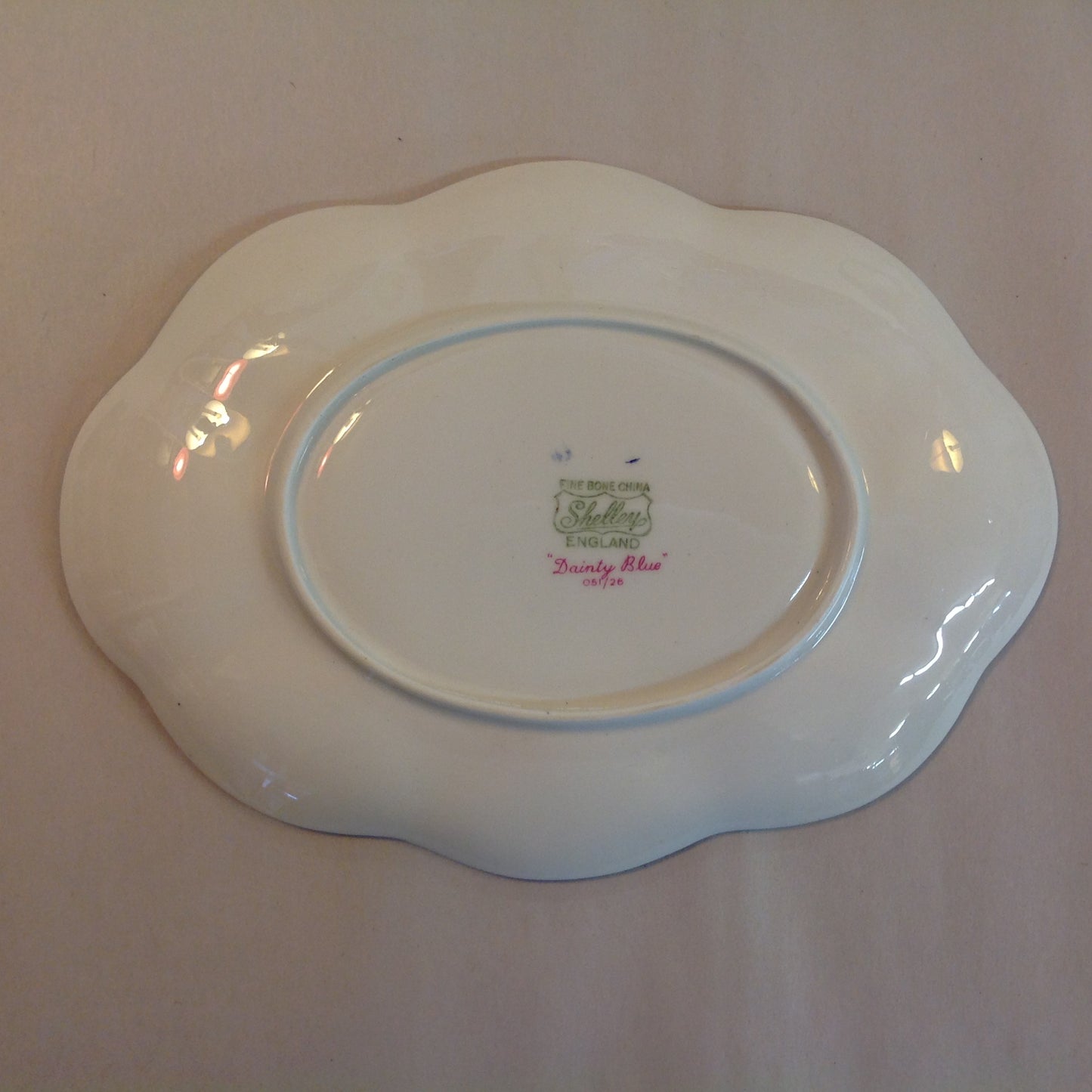 Antique Shelley Dainty Blue 2 Piece Gravy Boat and Platter