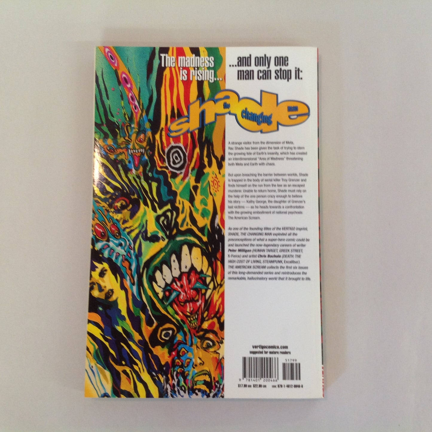 2009 DC Comics/Vertigo Trade Paperback Shade the Changing Man: The American Scream Milligan-Bachalo-Pennington